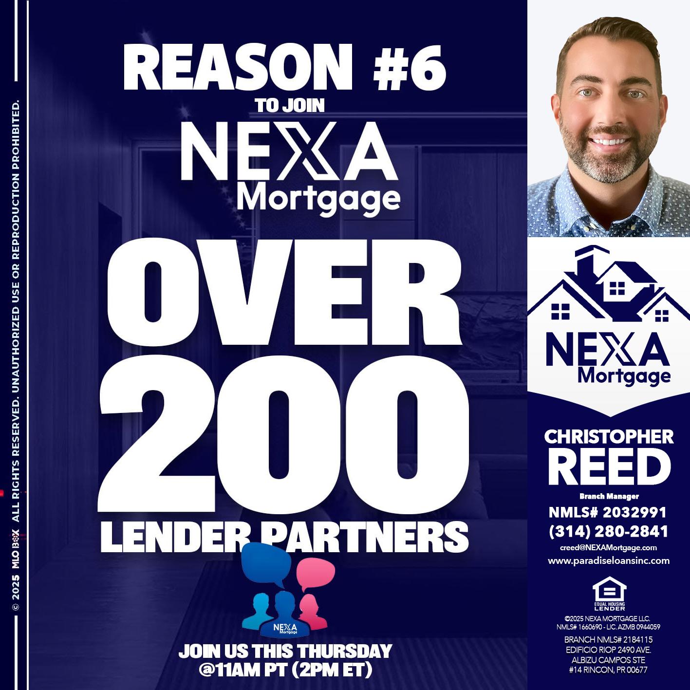 REASON 6 - Christopher Reed -Branch Manager