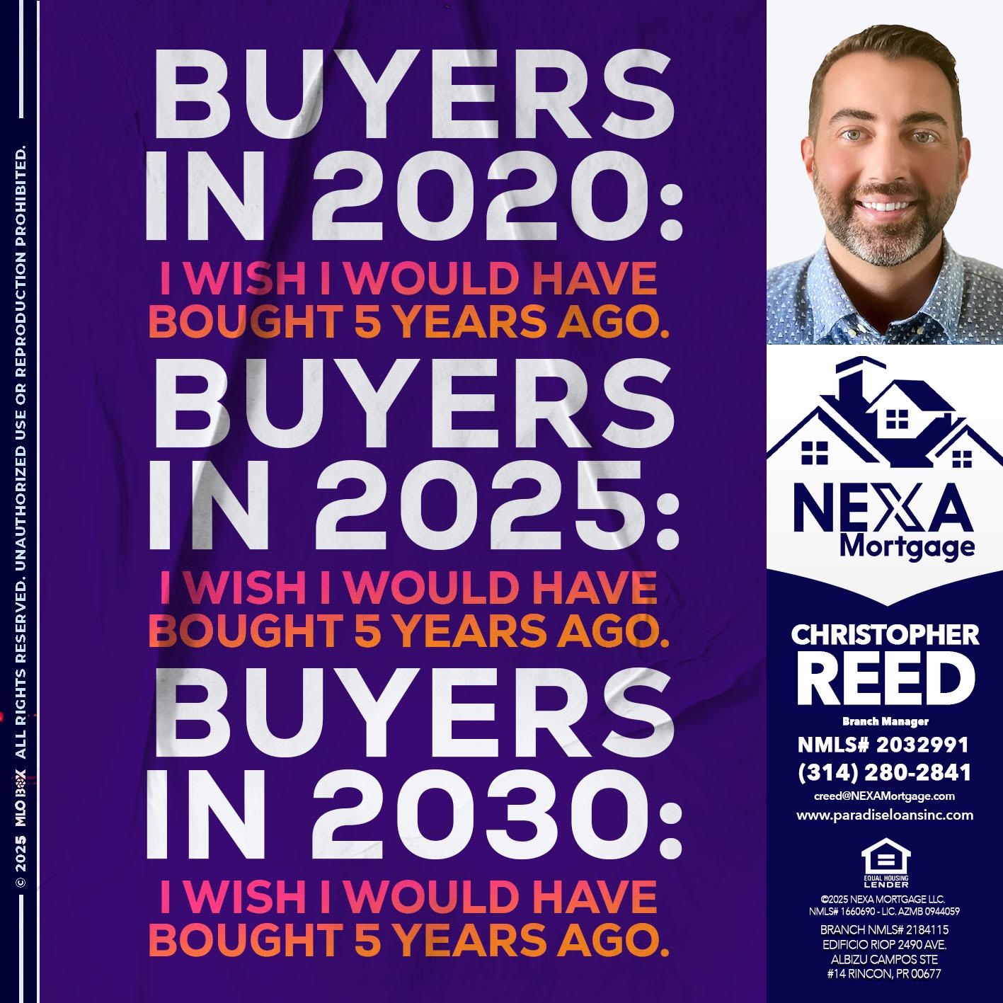 BUYERS IN 2020 - Christopher Reed -Branch Manager