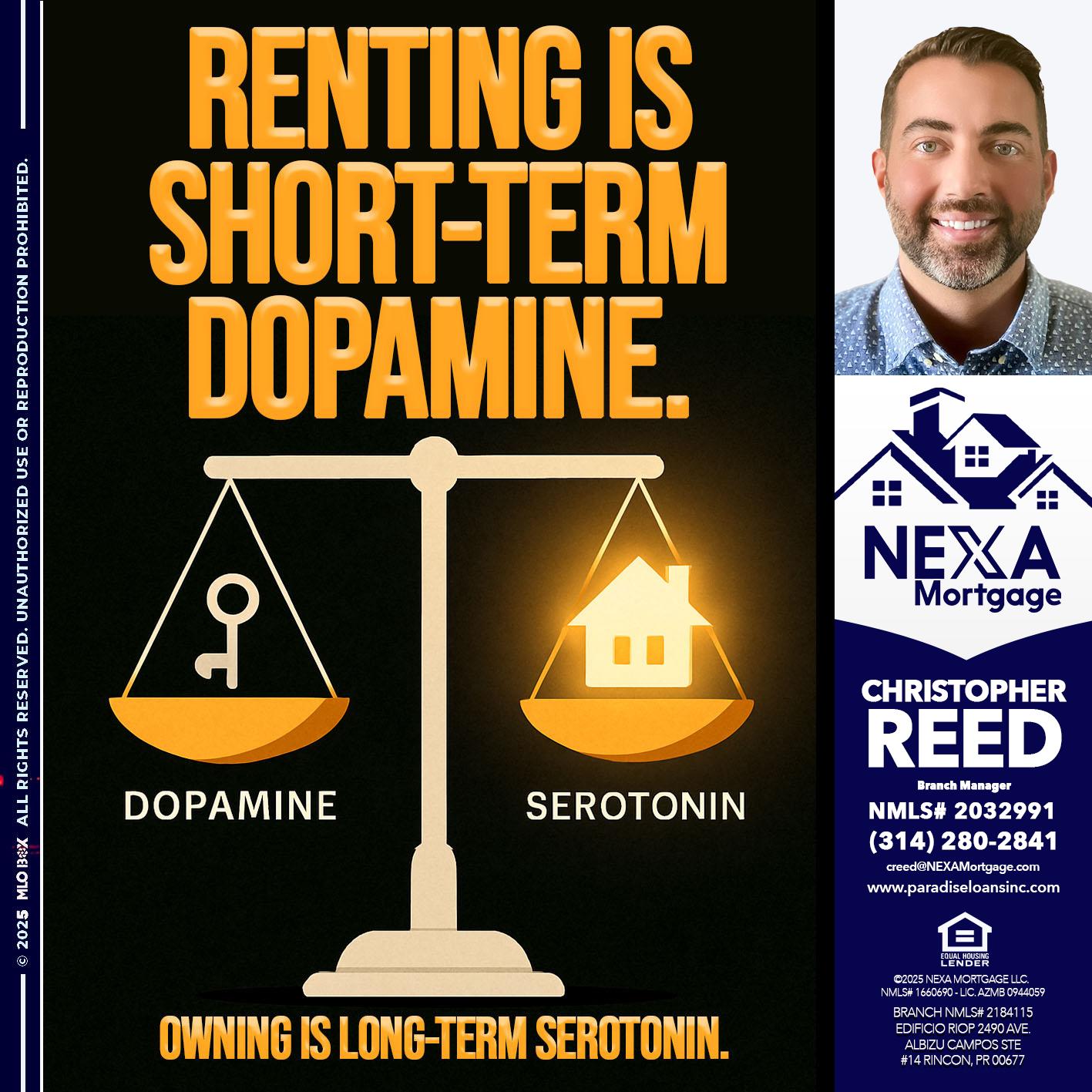 RENTING IS SHORT TERM - Christopher Reed -Branch Manager