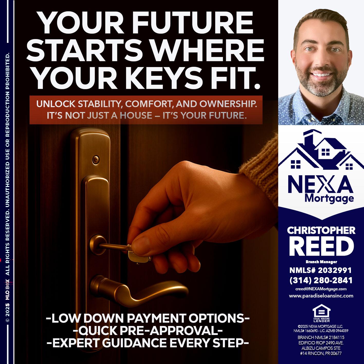 YOUR FUTURE - Christopher Reed -Branch Manager