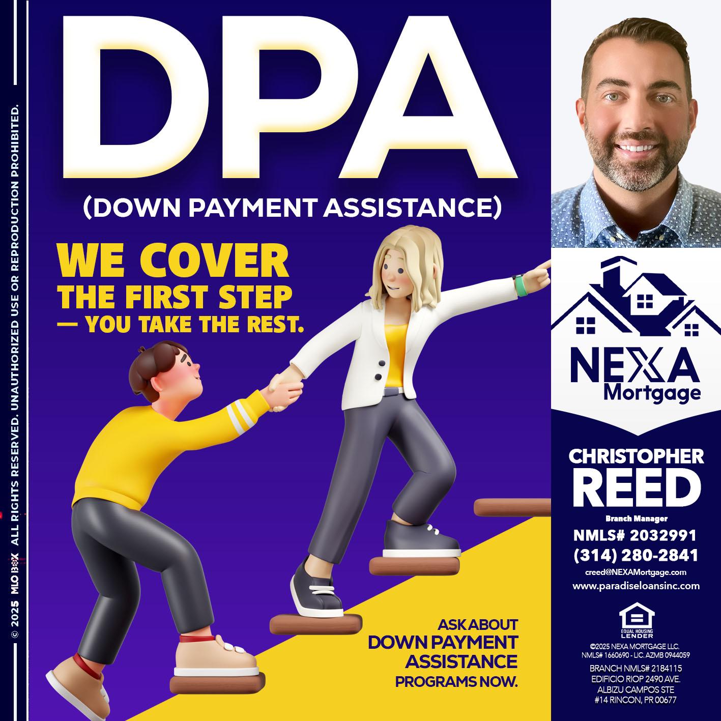 DPA LOANS - Christopher Reed -Branch Manager