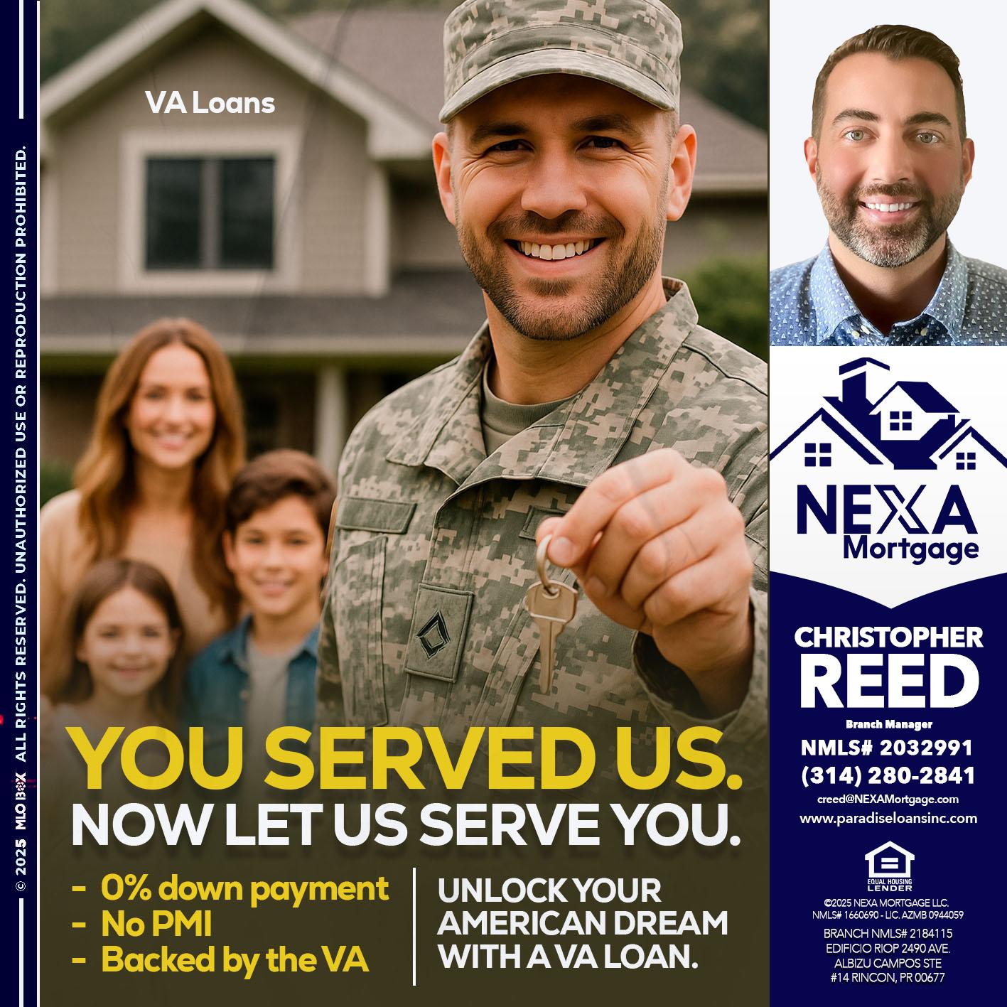 YOU DESERVED - Christopher Reed -Branch Manager