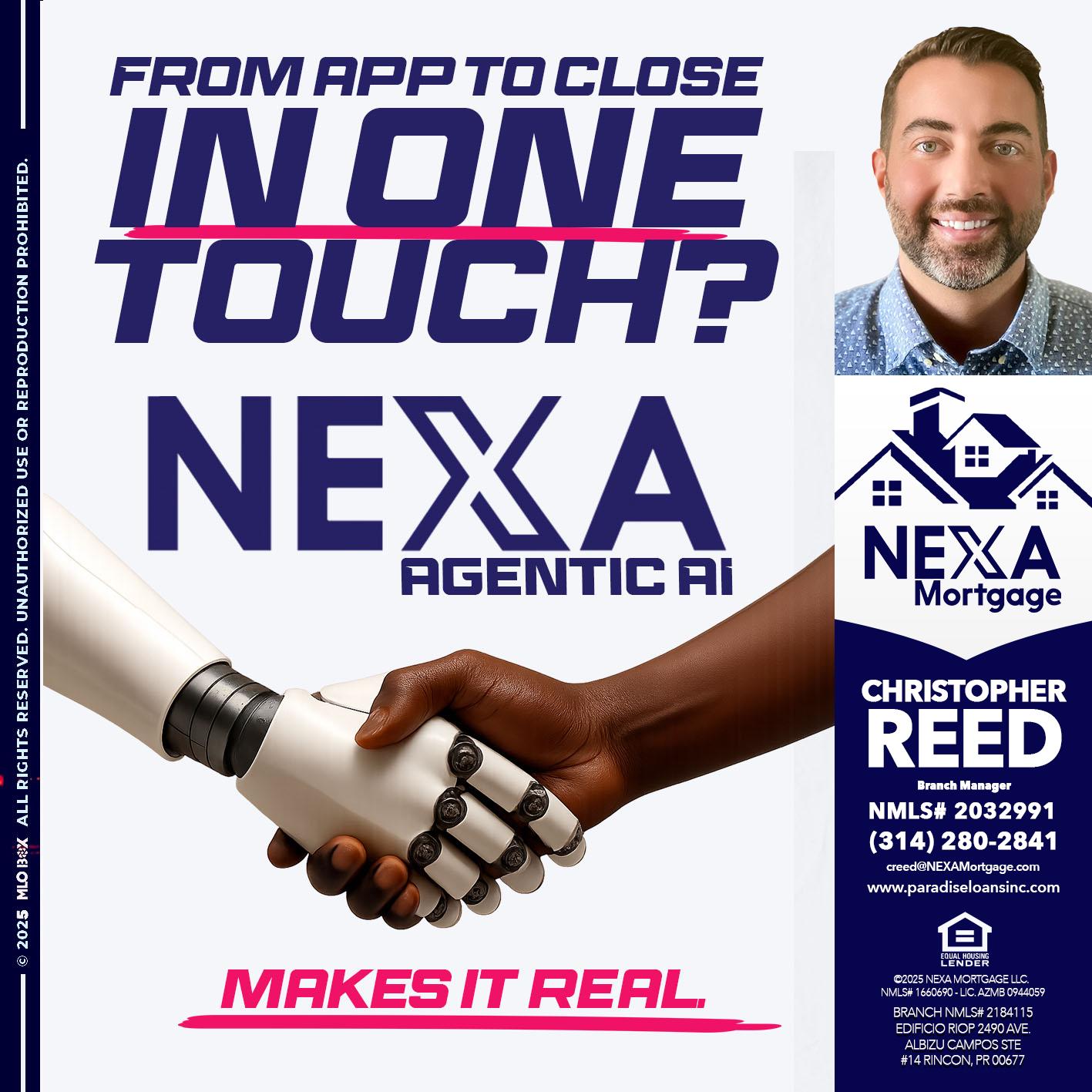 IN ONE TOUCH - Christopher Reed -Branch Manager