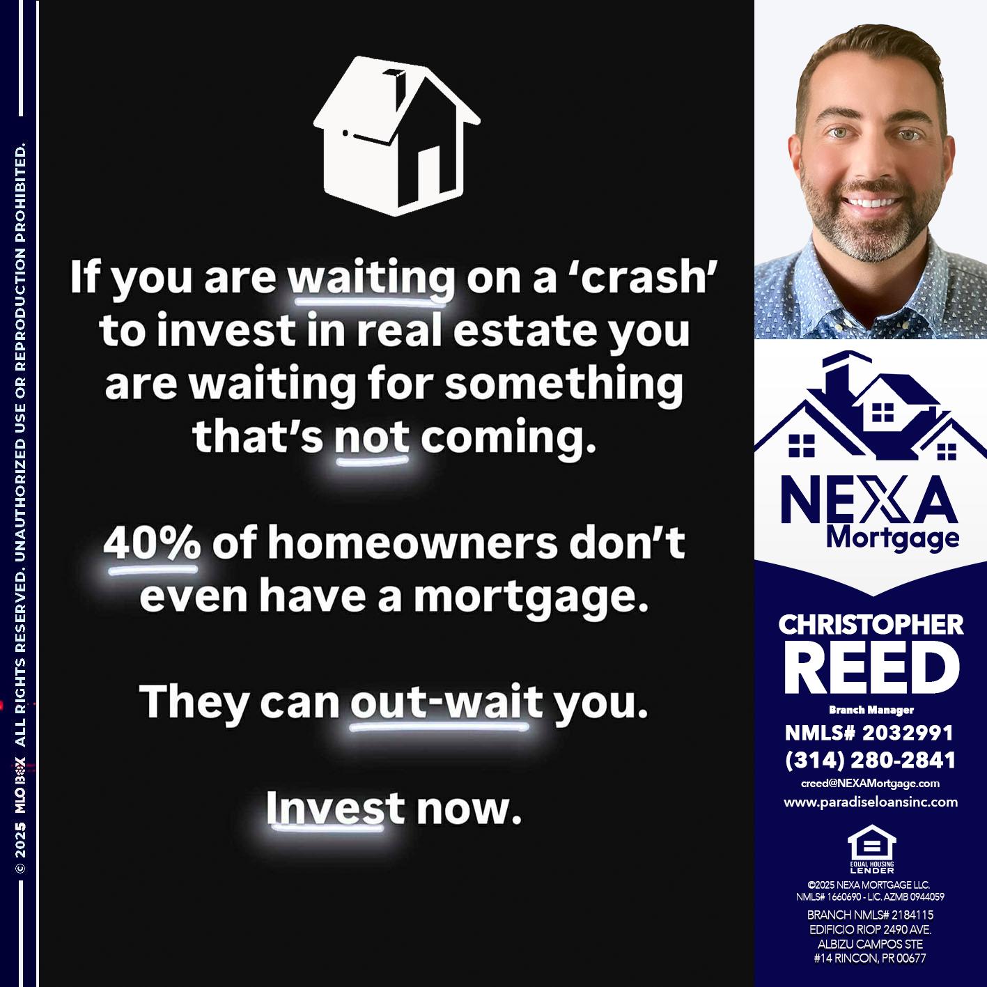 IF YOU ARE WAITING - Christopher Reed -Branch Manager