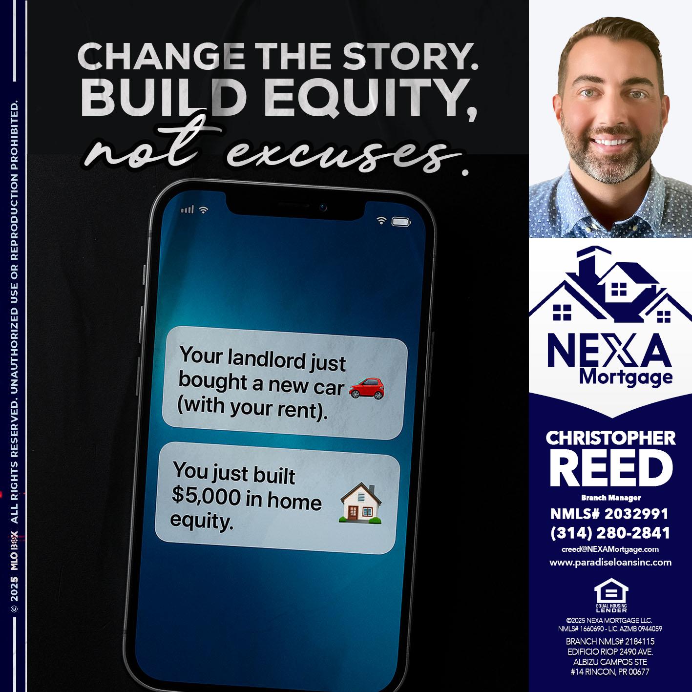CHANGE THE HISTORY - Christopher Reed -Branch Manager
