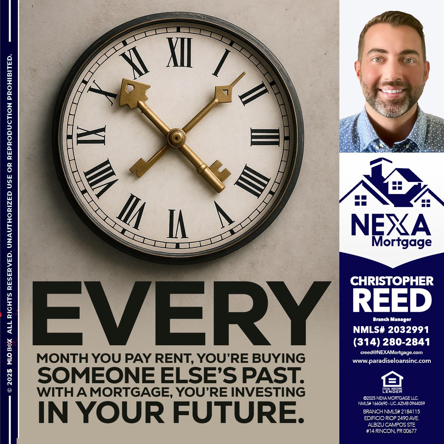 EVERY MONTH - Christopher Reed -Branch Manager