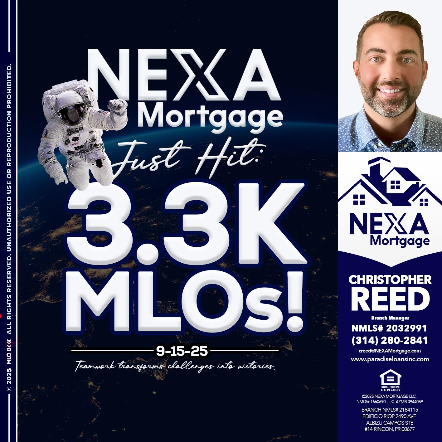 3.3K - Christopher Reed -Branch Manager