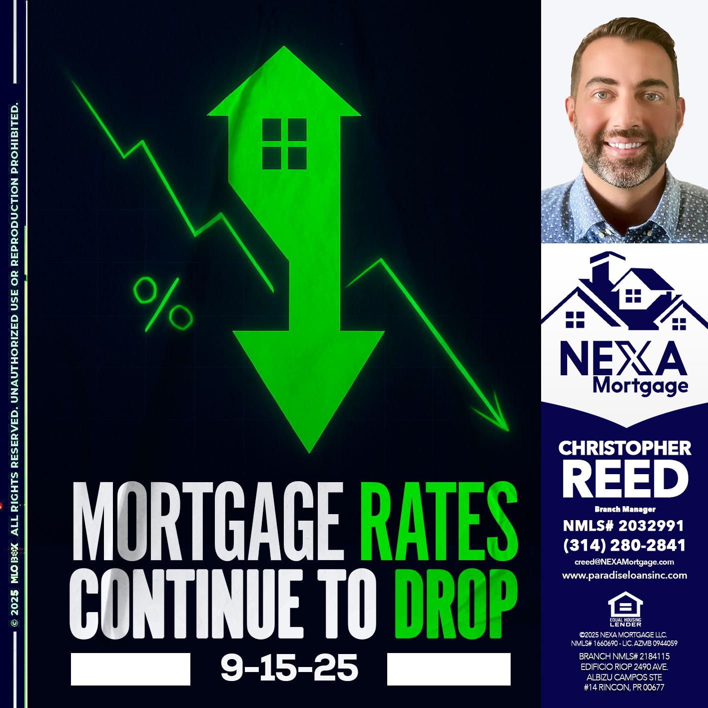 RATES DROP - Christopher Reed -Branch Manager