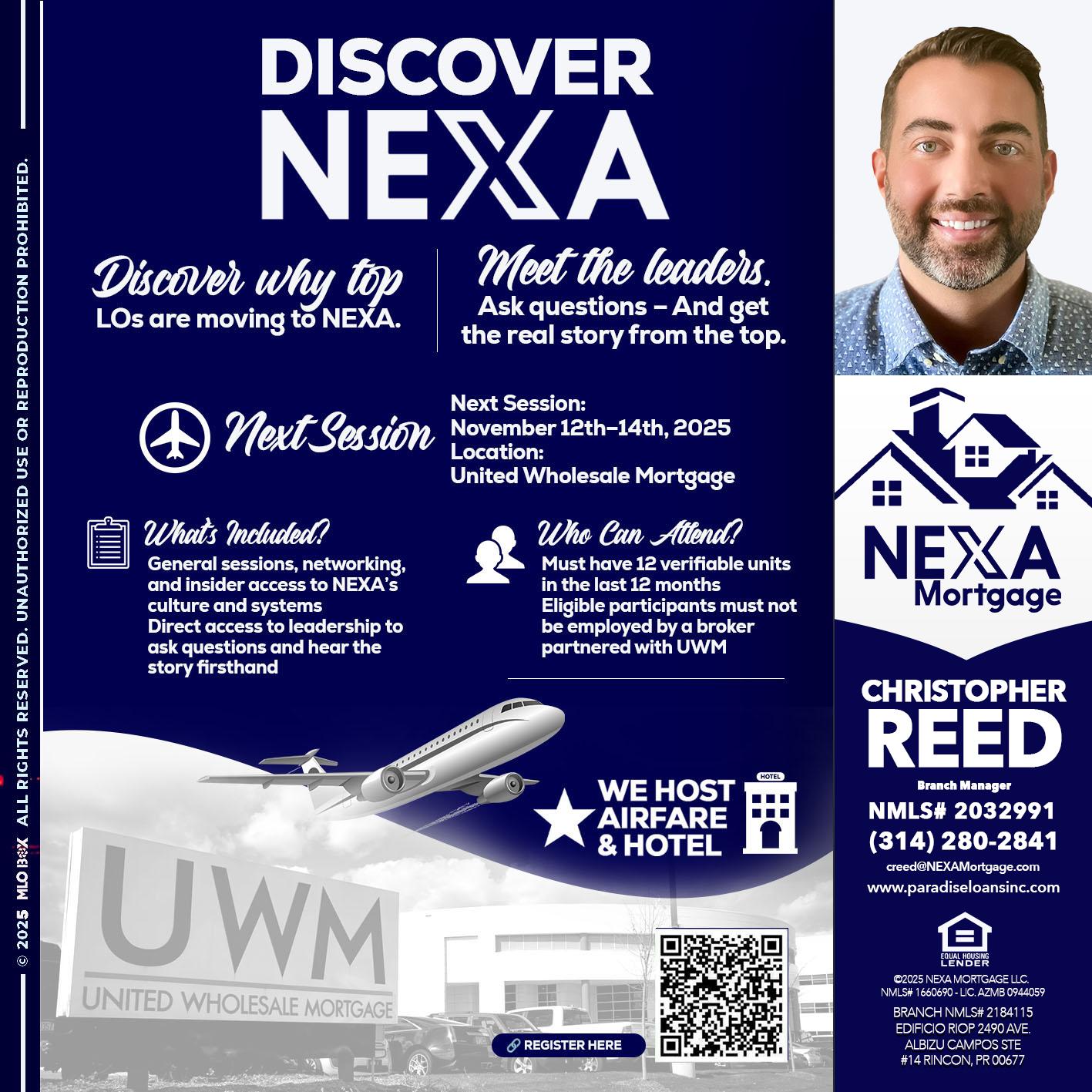 DISCOVER NEXA - Christopher Reed -Branch Manager