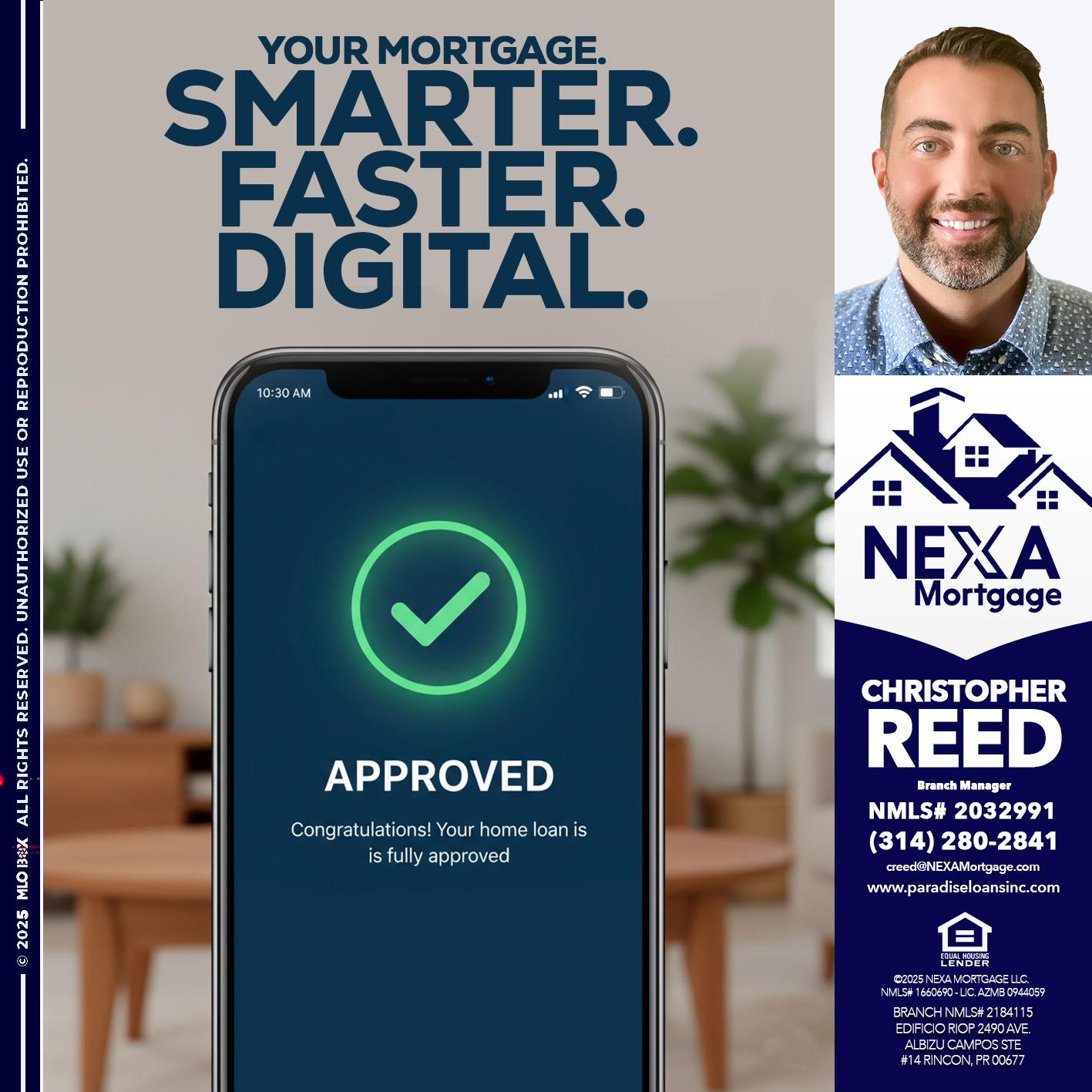 smarter faster digital - Christopher Reed -Branch Manager