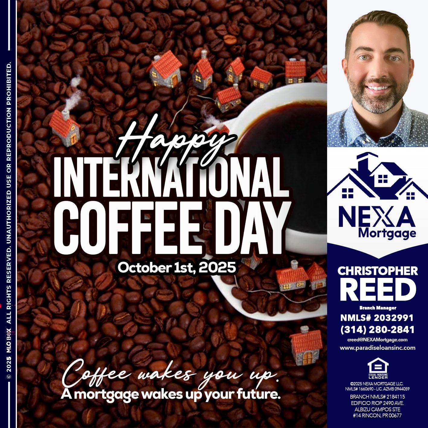 INTERNATIONAL COFFEE DAY - Christopher Reed -Branch Manager