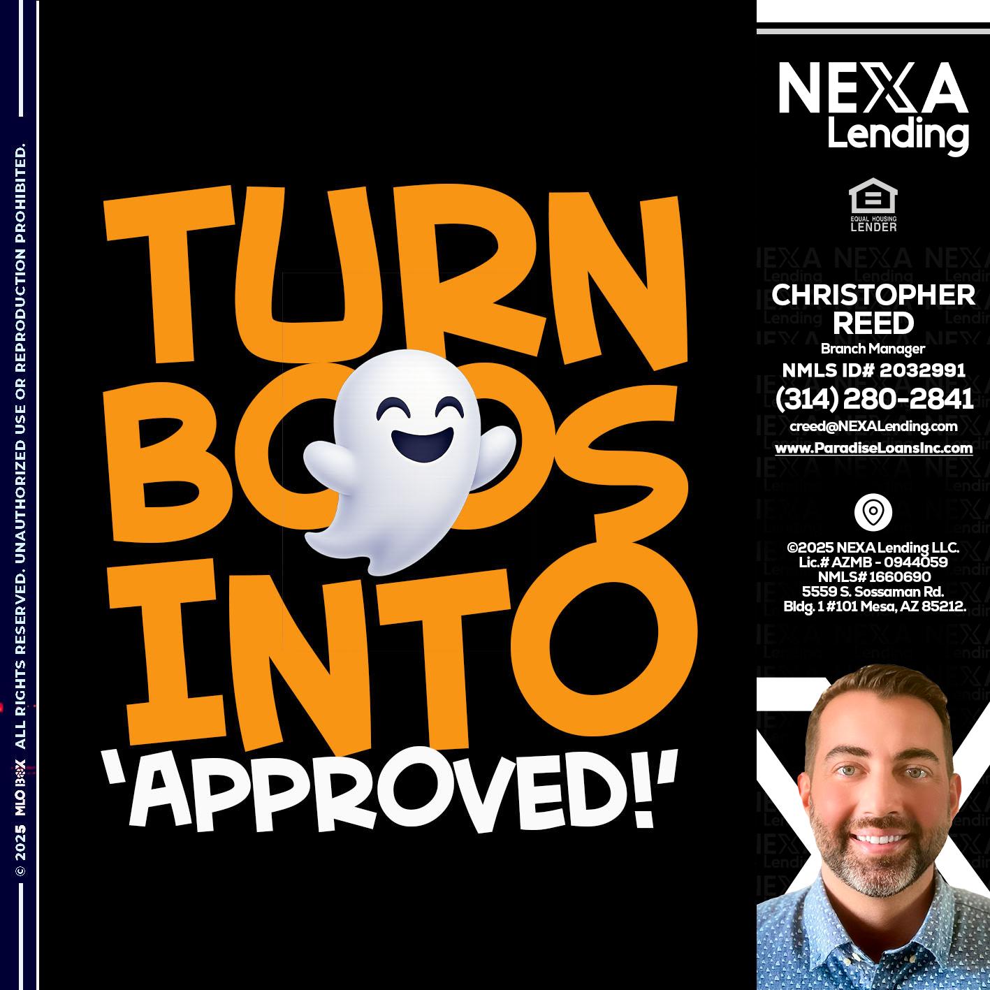 turn boos into - Christopher Reed -Branch Manager
