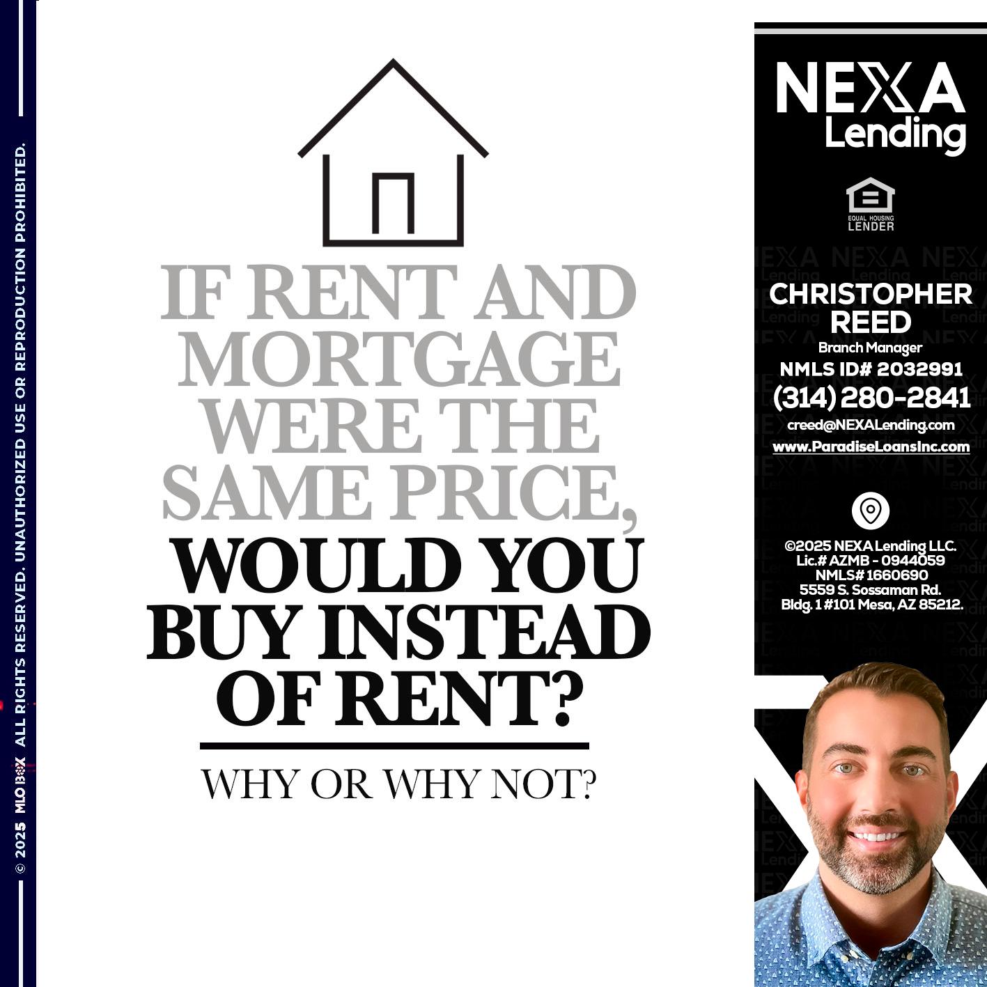 IF RENT - Christopher Reed -Branch Manager