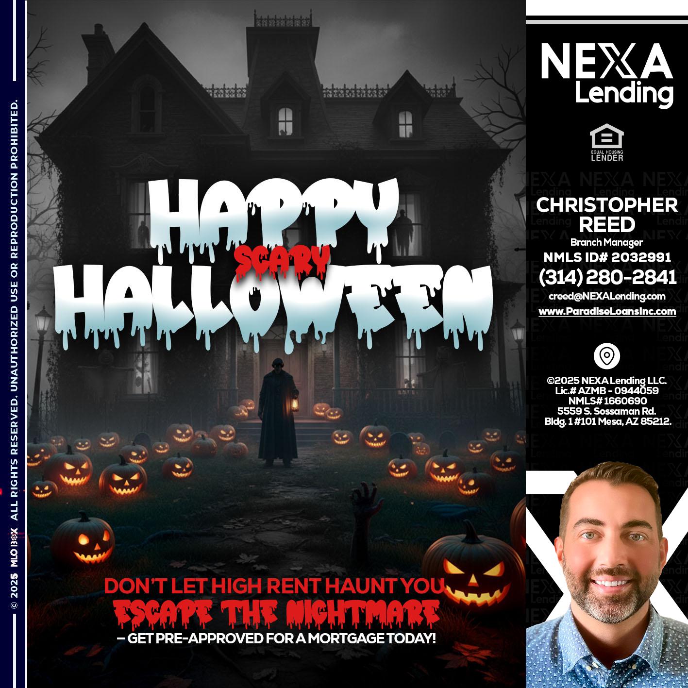 HAPPY HALLOWEEN - Christopher Reed -Branch Manager