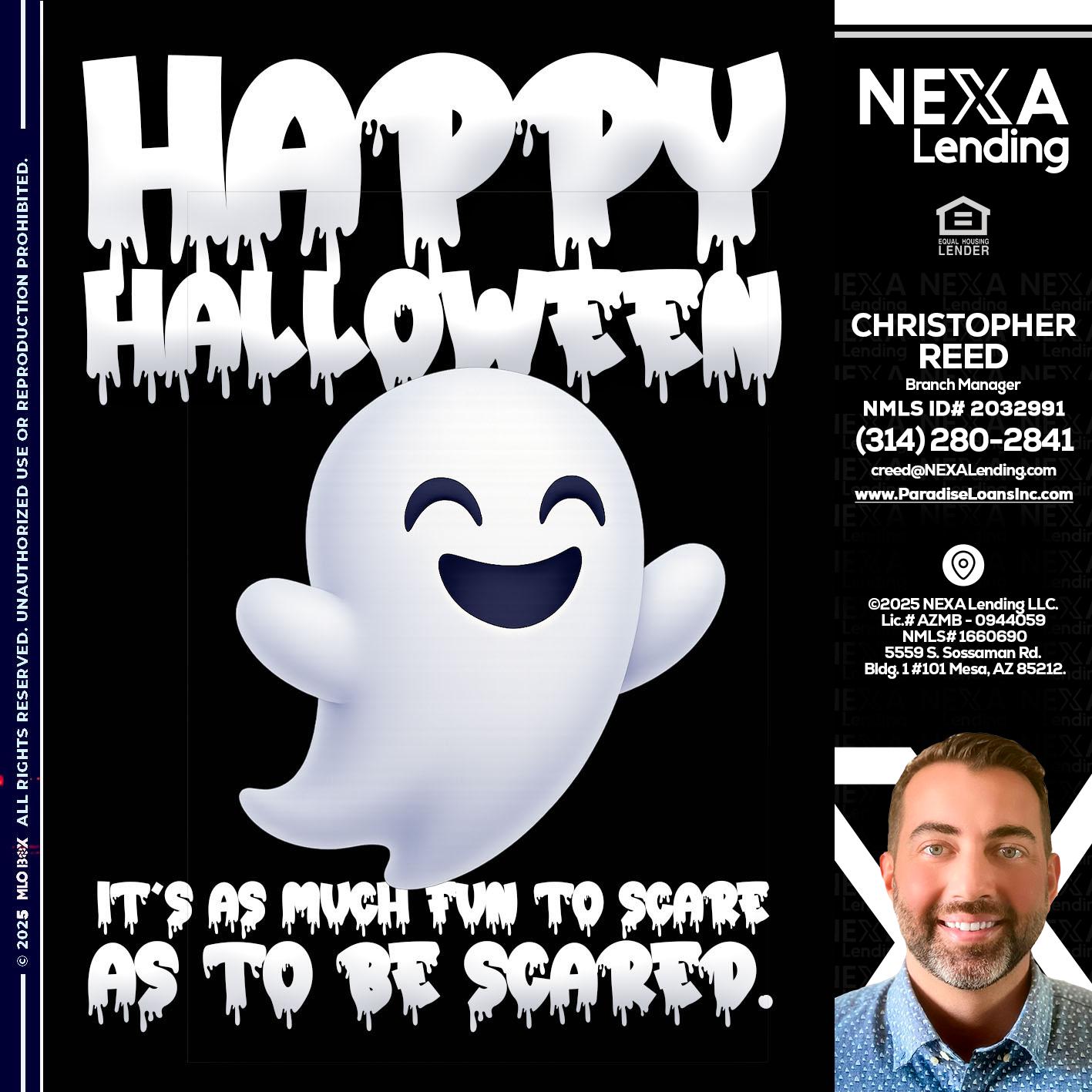 HAPPY HALLOWEEN - Christopher Reed -Branch Manager