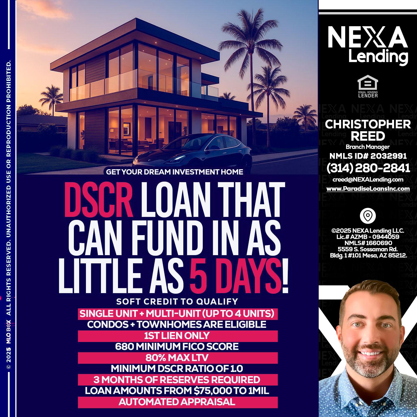DSCR - Christopher Reed -Branch Manager