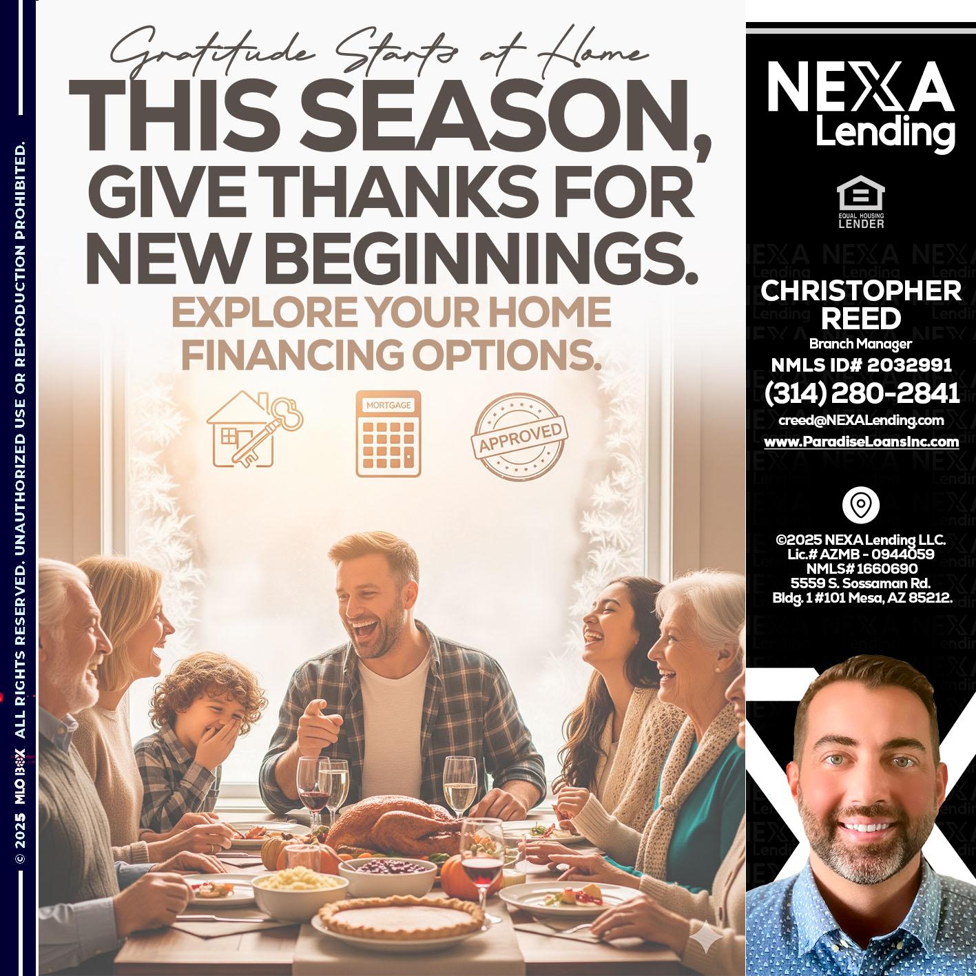 THIS SEASON - Christopher Reed -Branch Manager