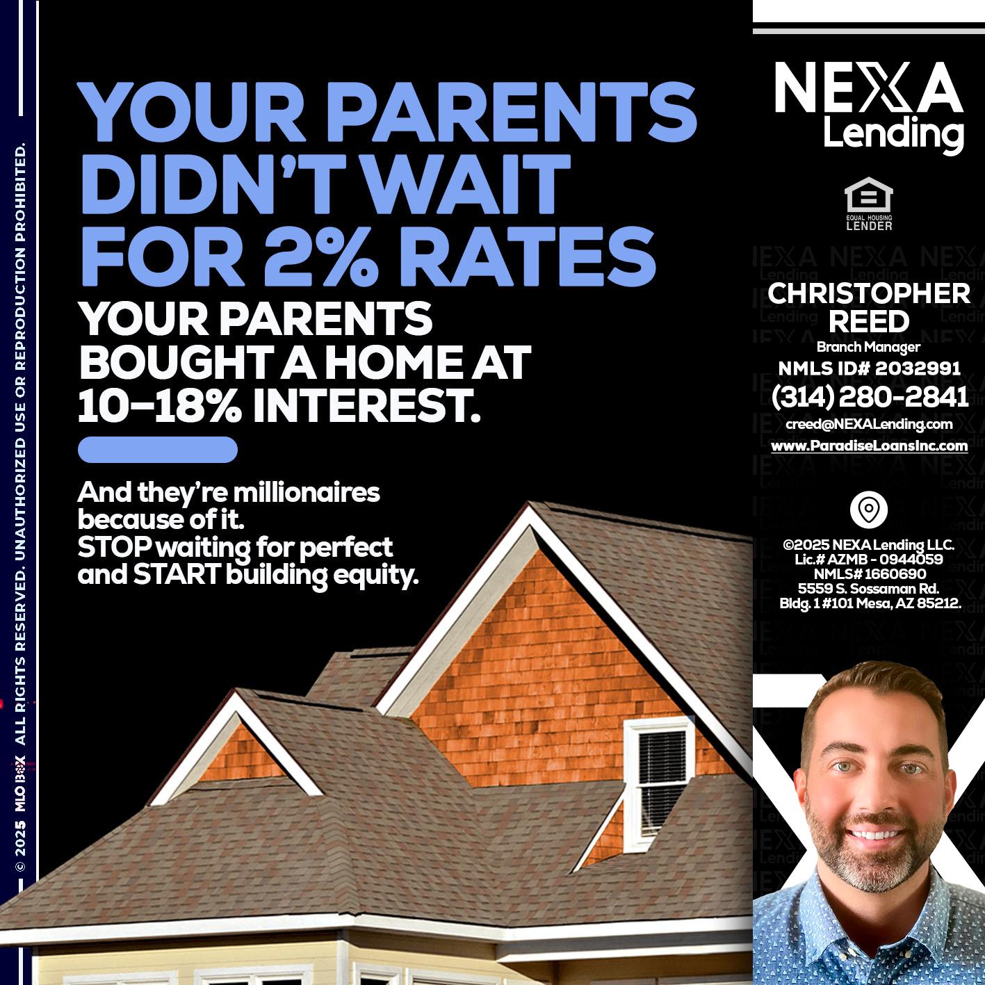 YOUR PARENTS - Christopher Reed -Branch Manager