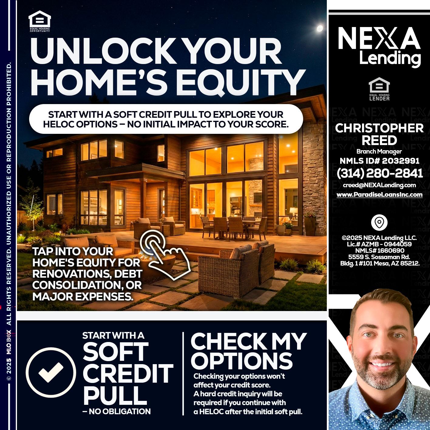 UNLOCK YOUR HOMES - Christopher Reed -Branch Manager