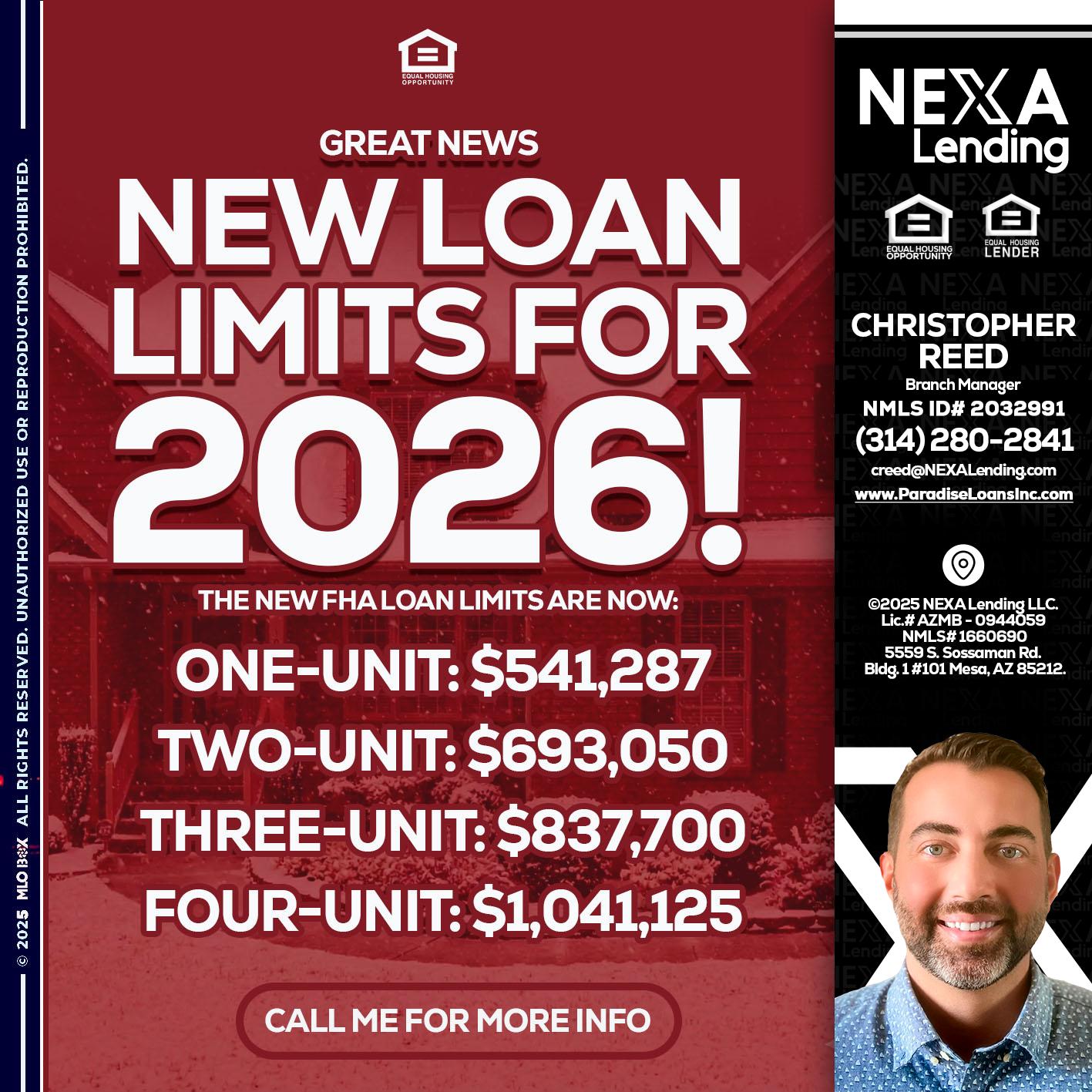 loan limits - Christopher Reed -Branch Manager