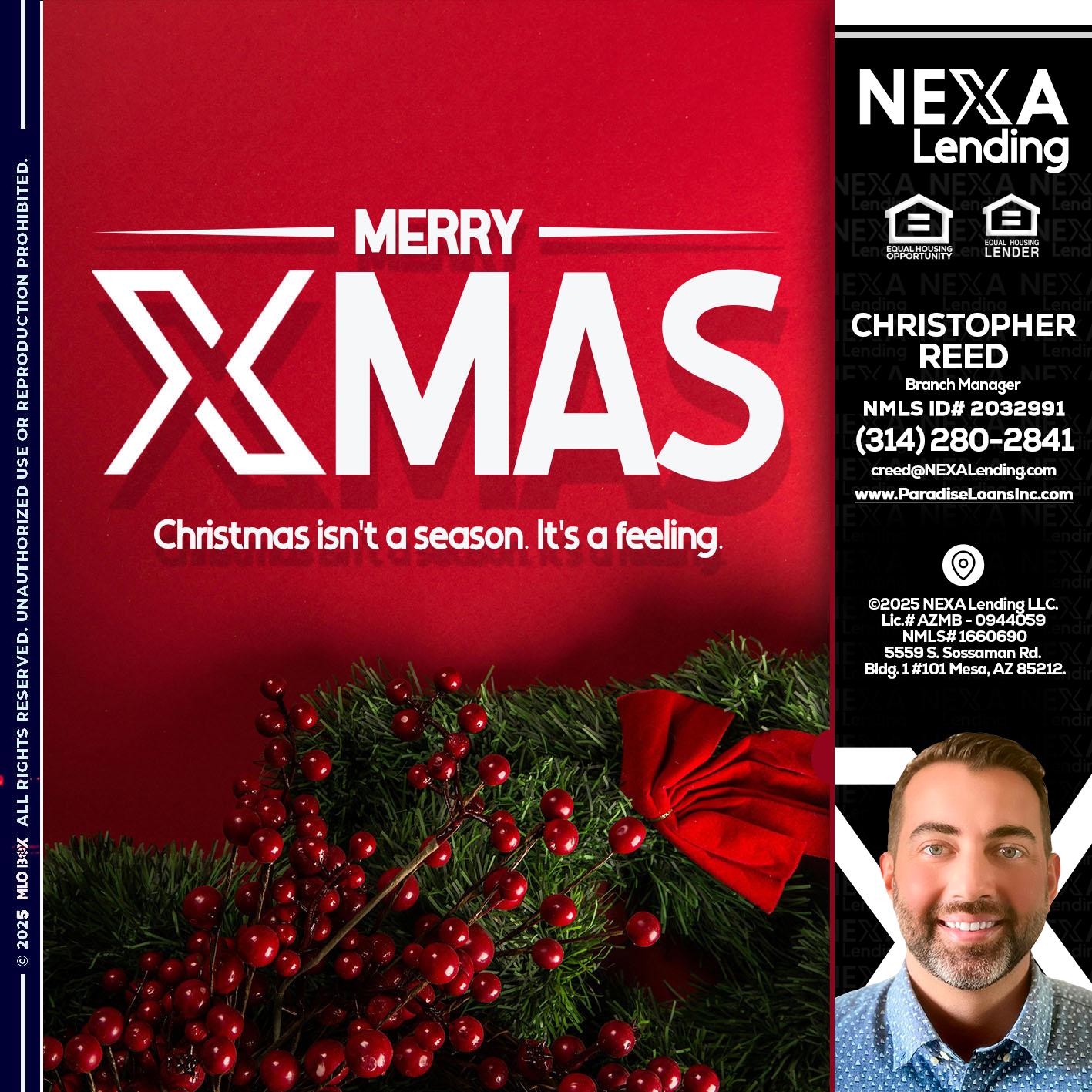 merry xmas - Christopher Reed -Branch Manager