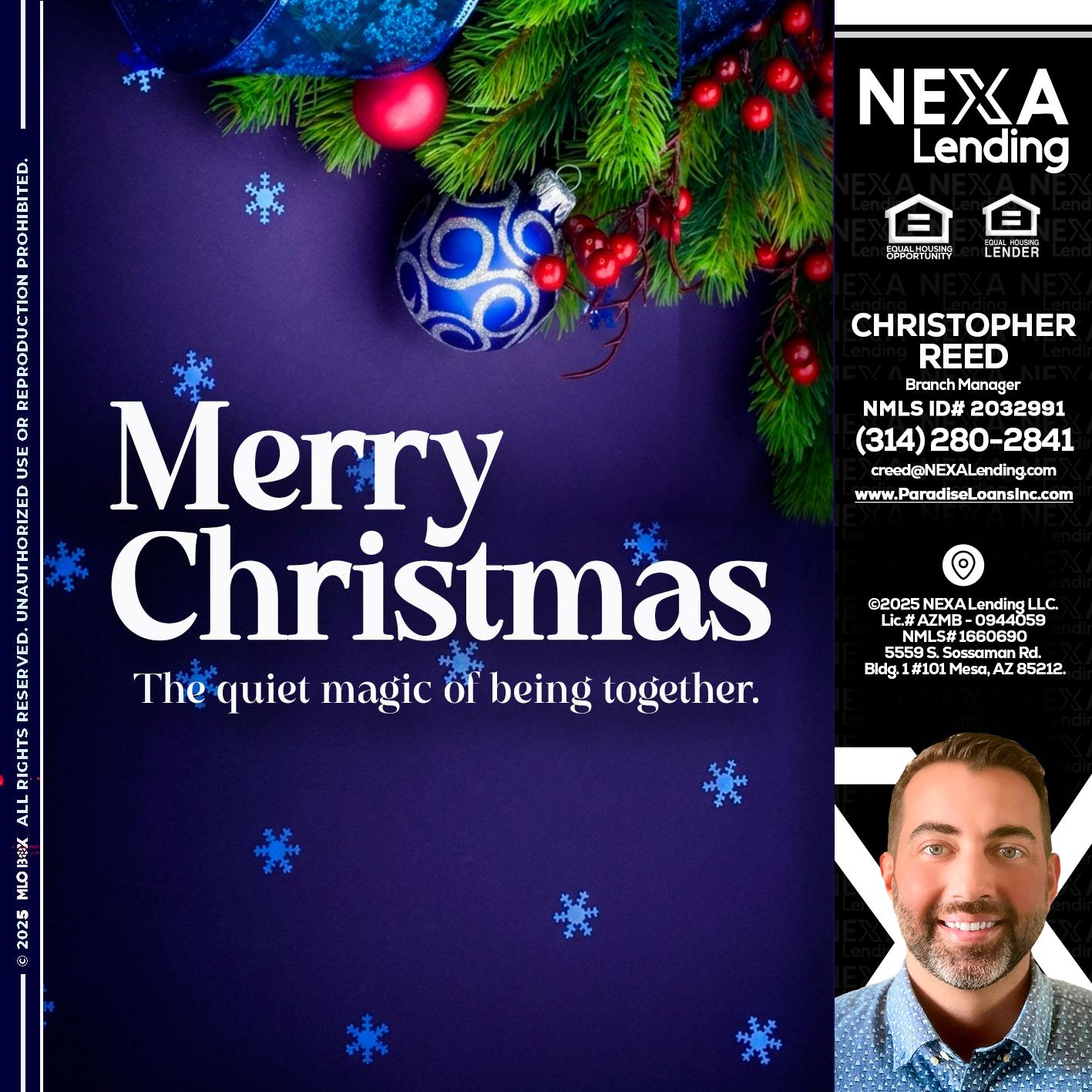 merry christmas - Christopher Reed -Branch Manager