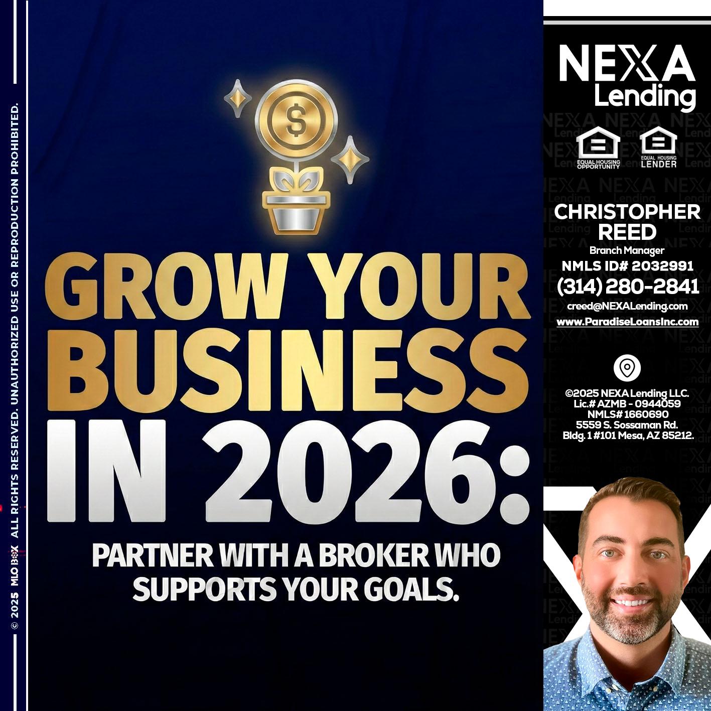 GROW YOUR BUSINESS - Christopher Reed -Branch Manager