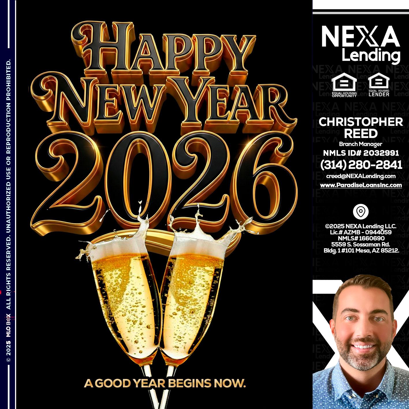 happy new year 2026 - Christopher Reed -Branch Manager