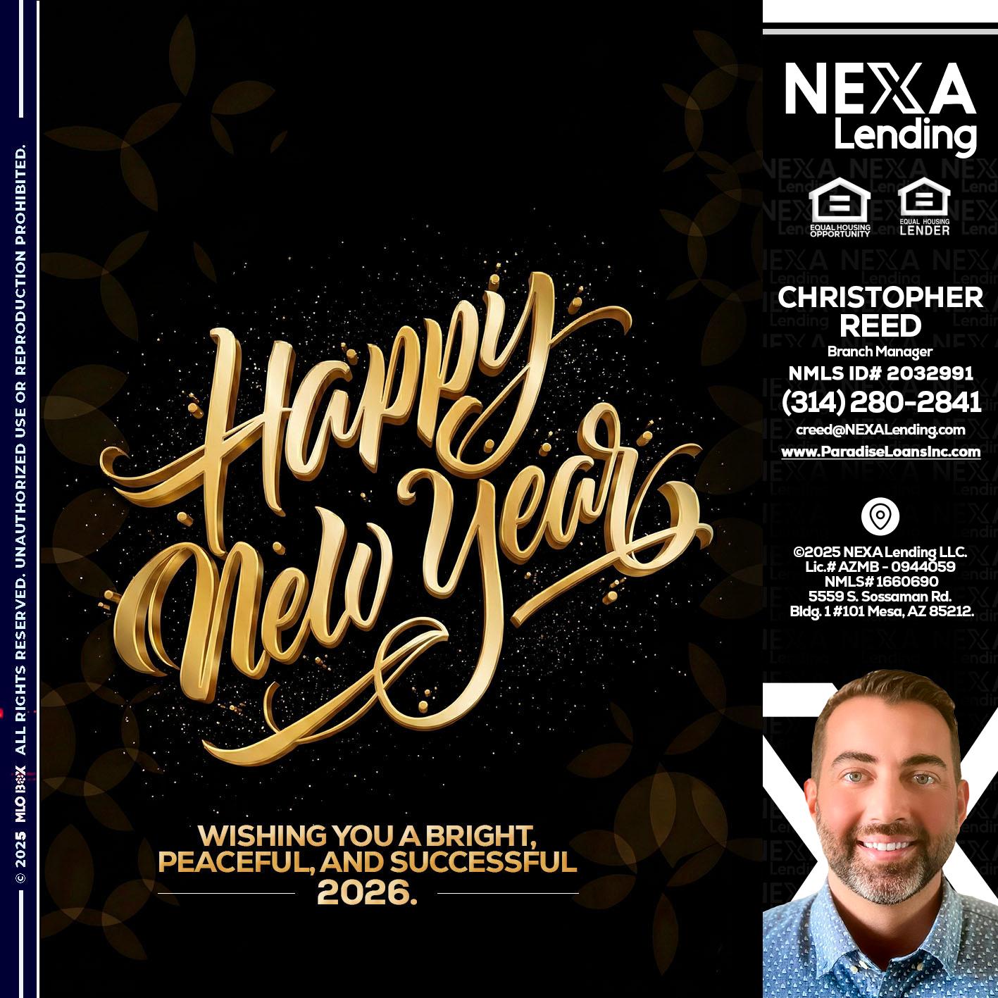 HAPPY NEW YEAR - Christopher Reed -Branch Manager