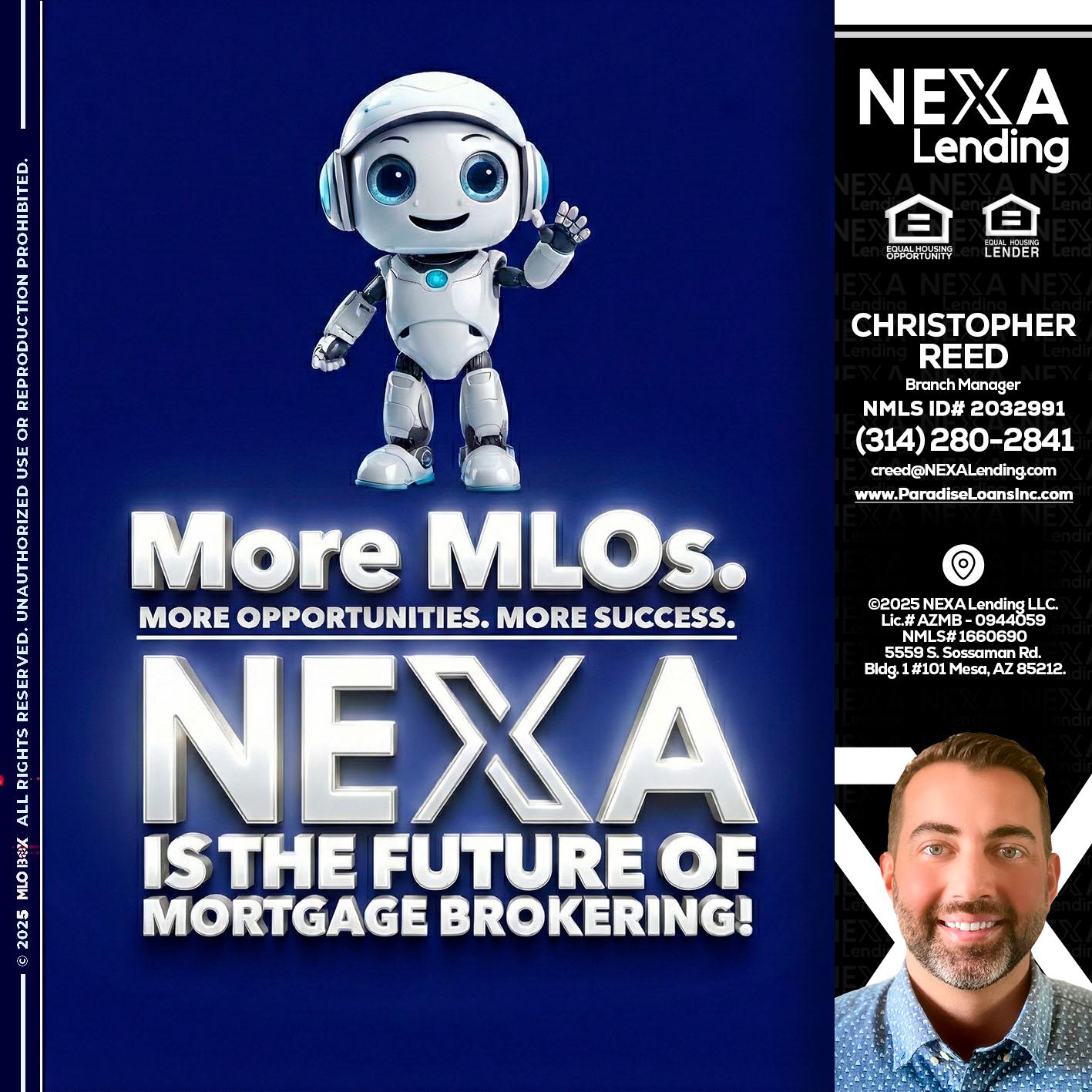 MORE MLOs - Christopher Reed -Branch Manager