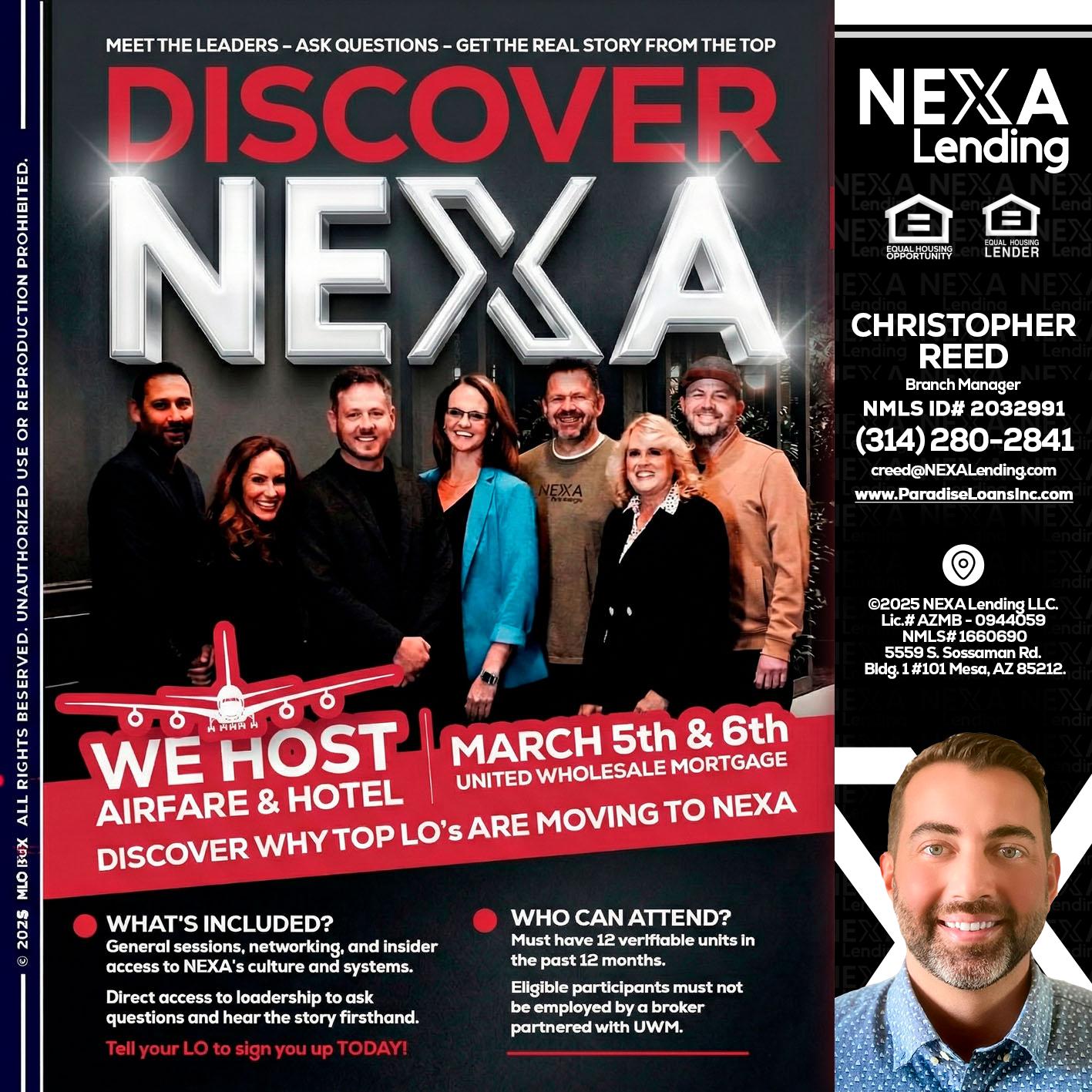 DISCOVER NEXA - Christopher Reed -Branch Manager