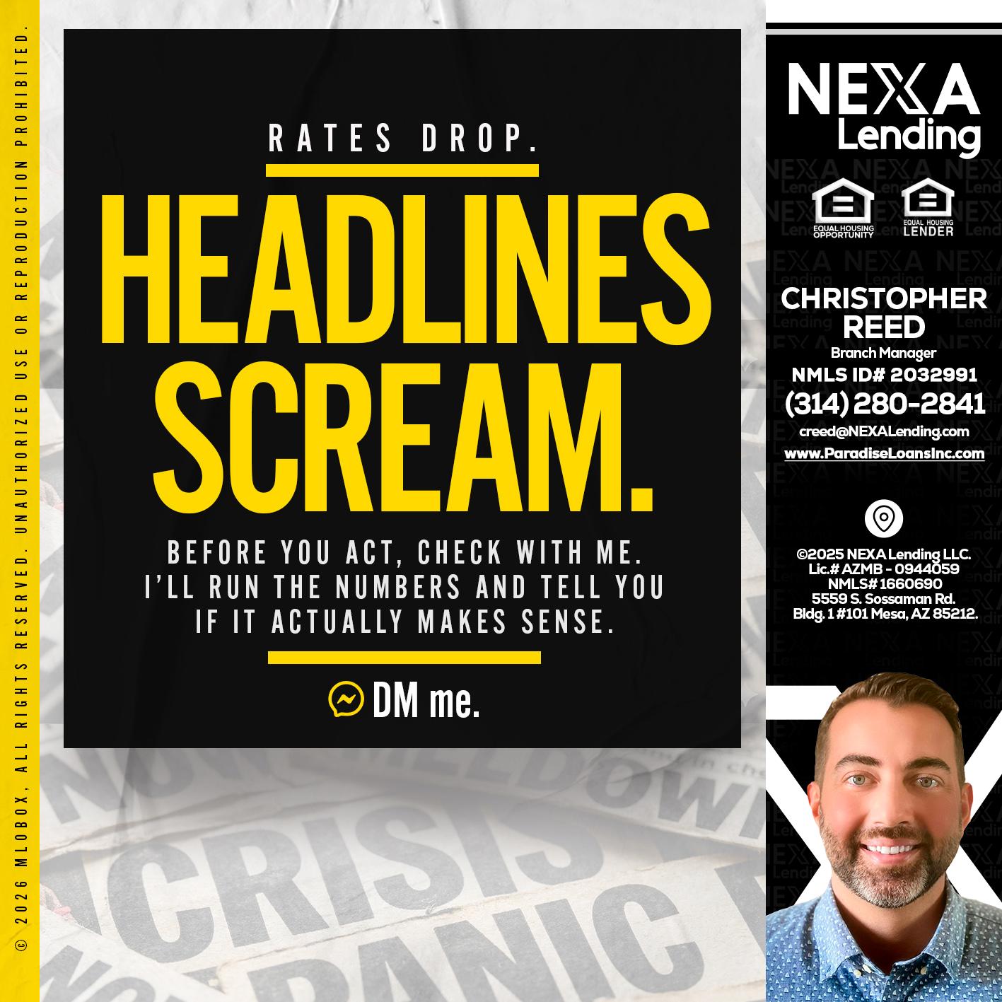 HEADLINES SCREAM - Christopher Reed -Branch Manager