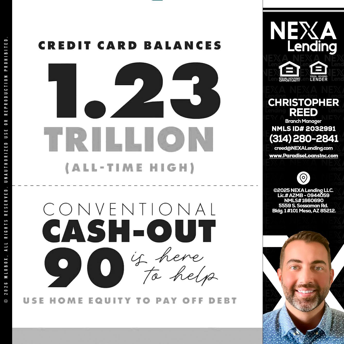 CREDIT CARD BALANCE - Christopher Reed -Branch Manager