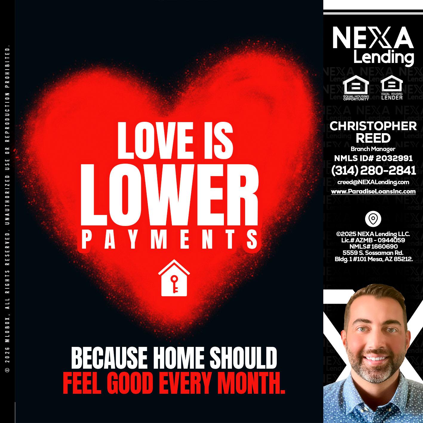 LOVE IS LOWER - Christopher Reed -Branch Manager