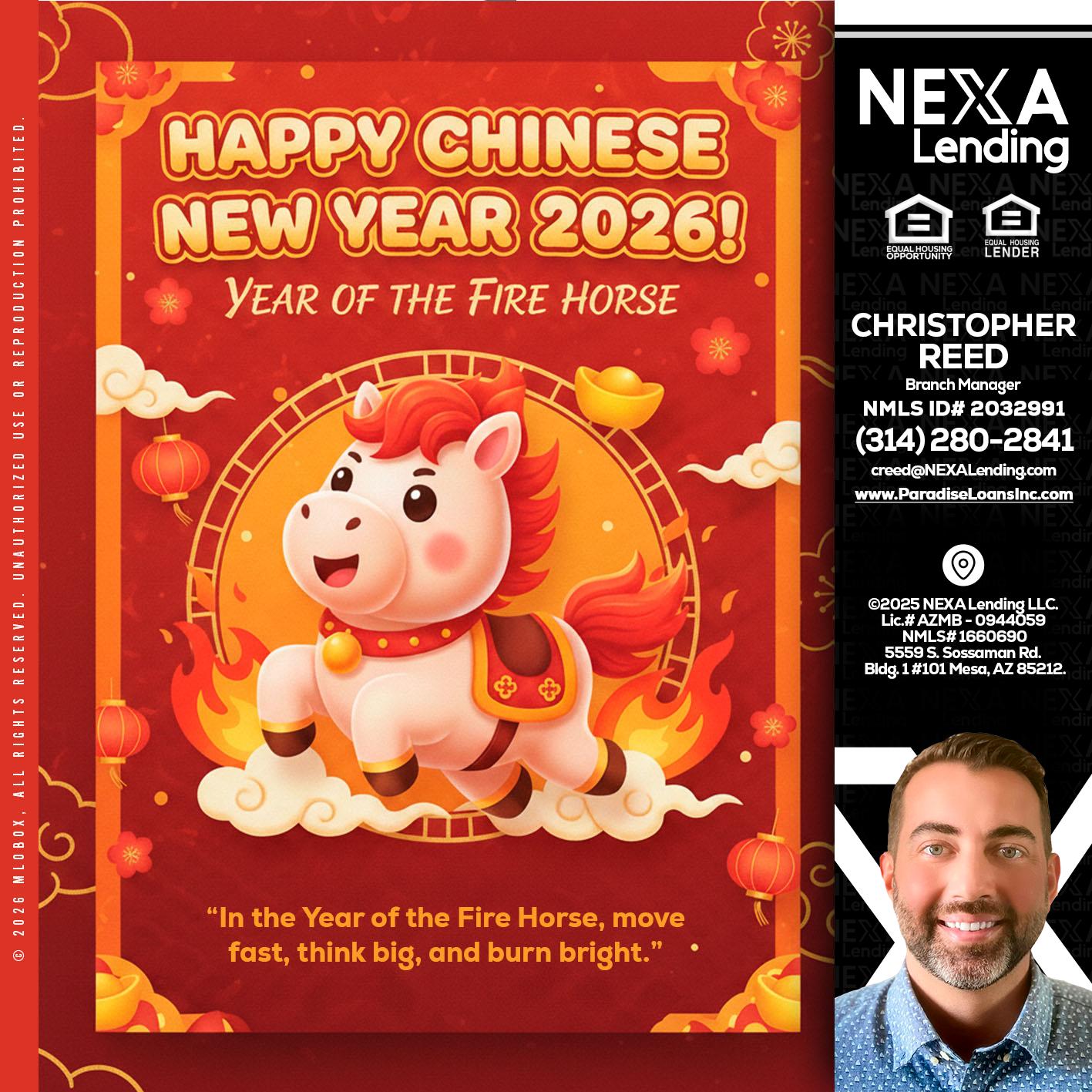 happy Chinese new year - Christopher Reed -Branch Manager