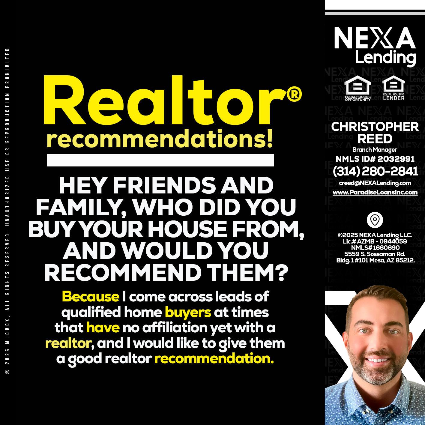 REALTOR - Christopher Reed -Branch Manager