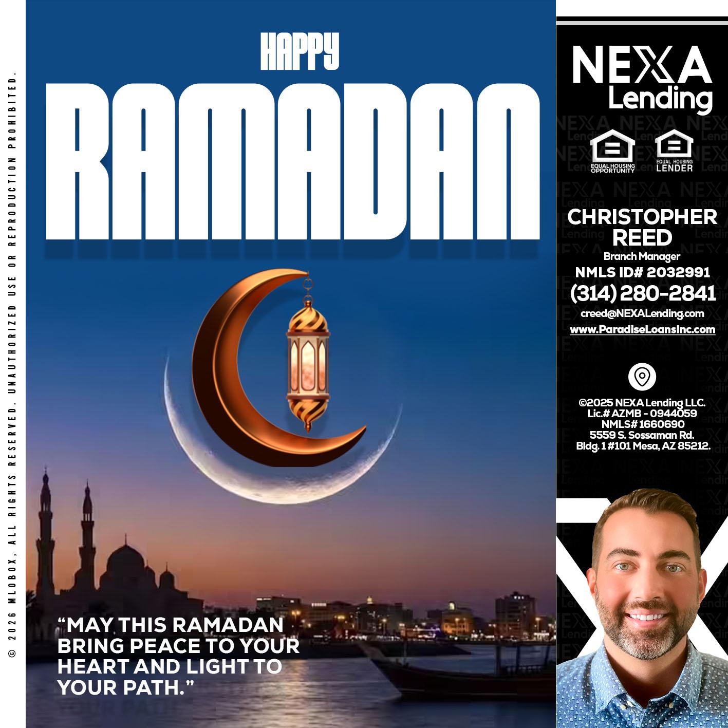 RAMADAN - Christopher Reed -Branch Manager