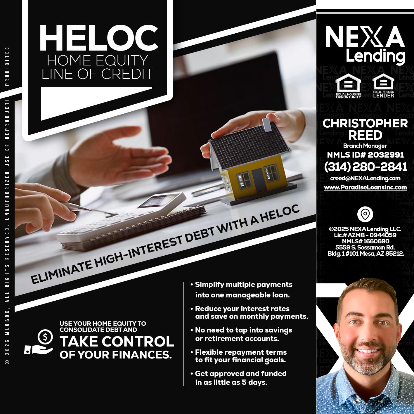 HELOC - Christopher Reed -Branch Manager