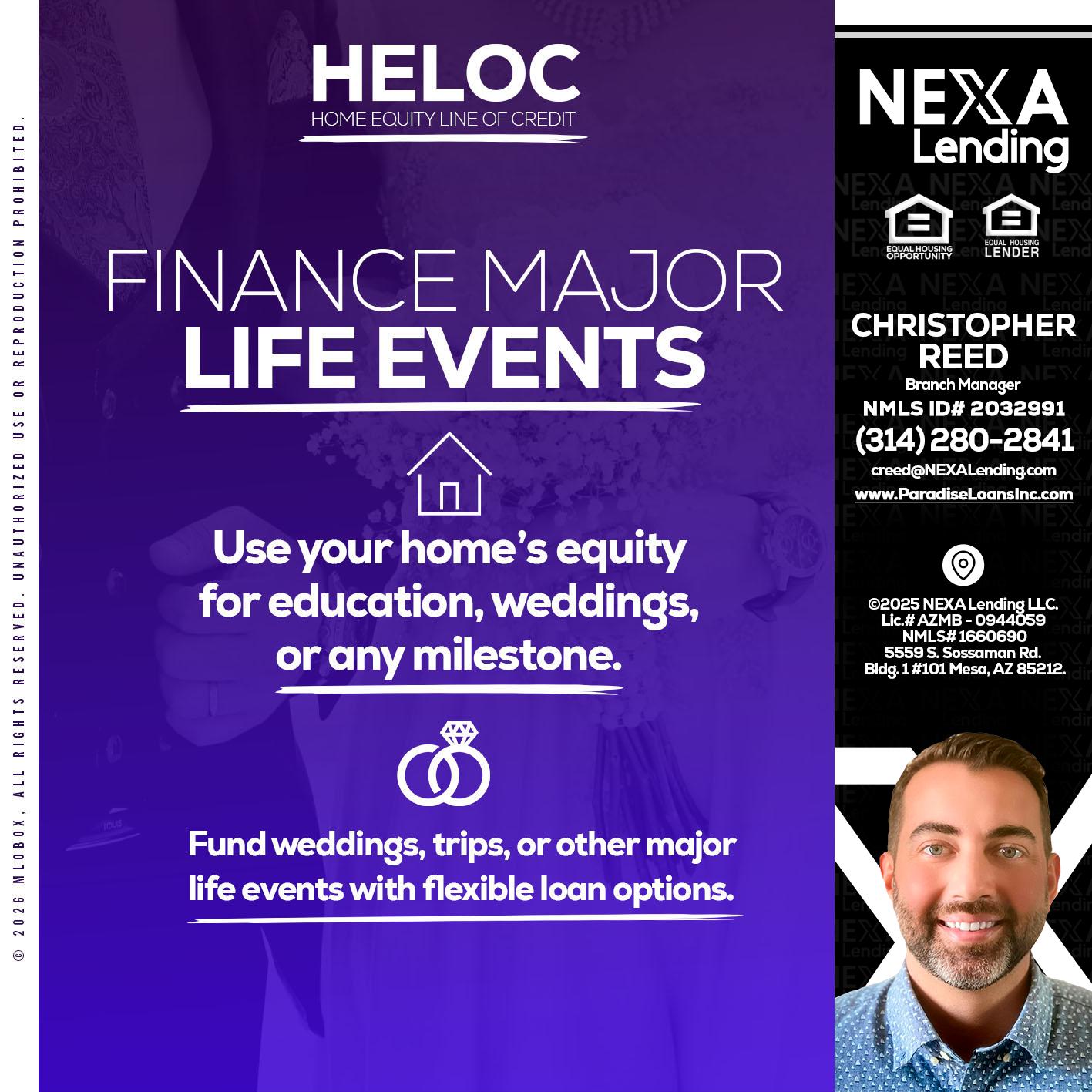 HELOC - Christopher Reed -Branch Manager
