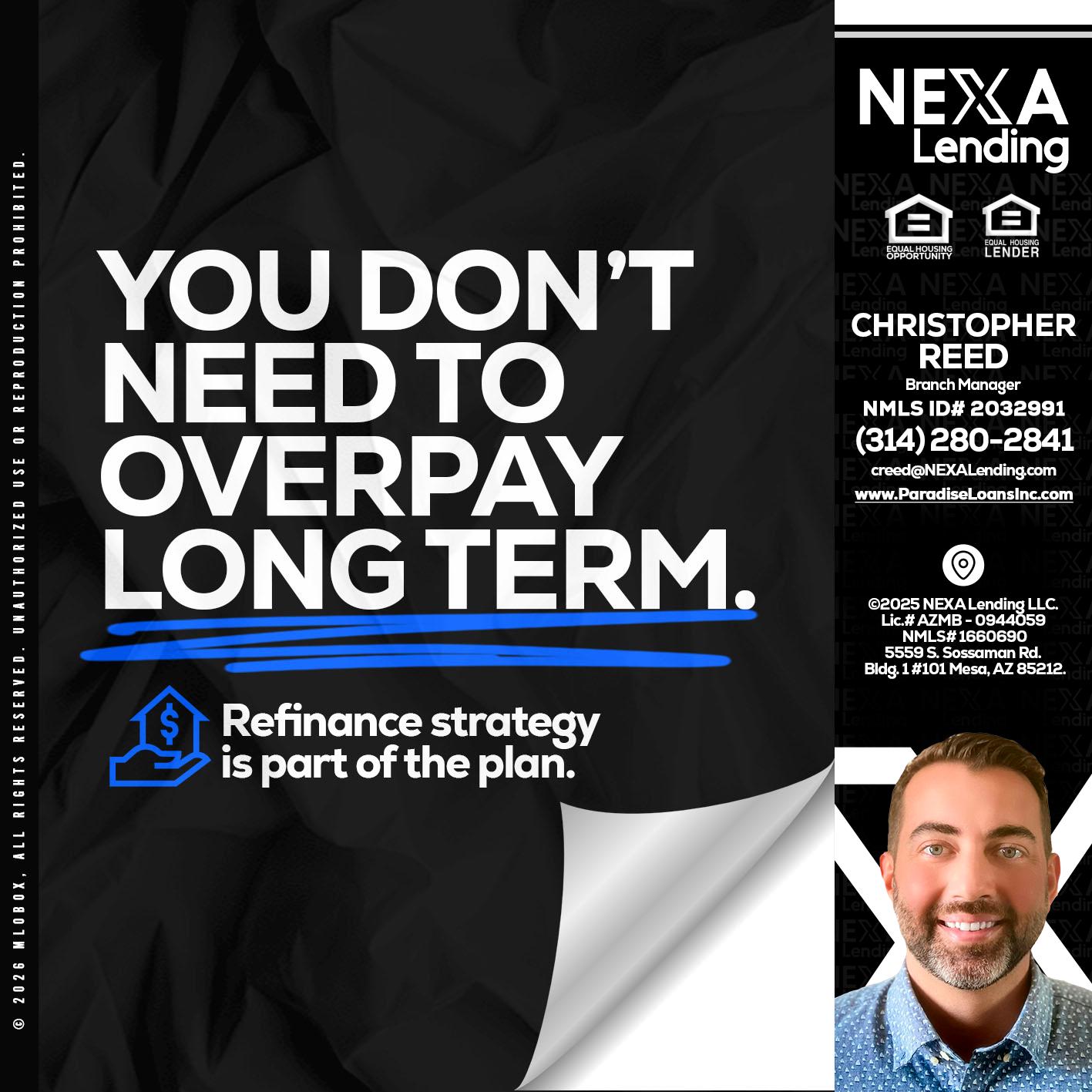 you don't need - Christopher Reed -Branch Manager