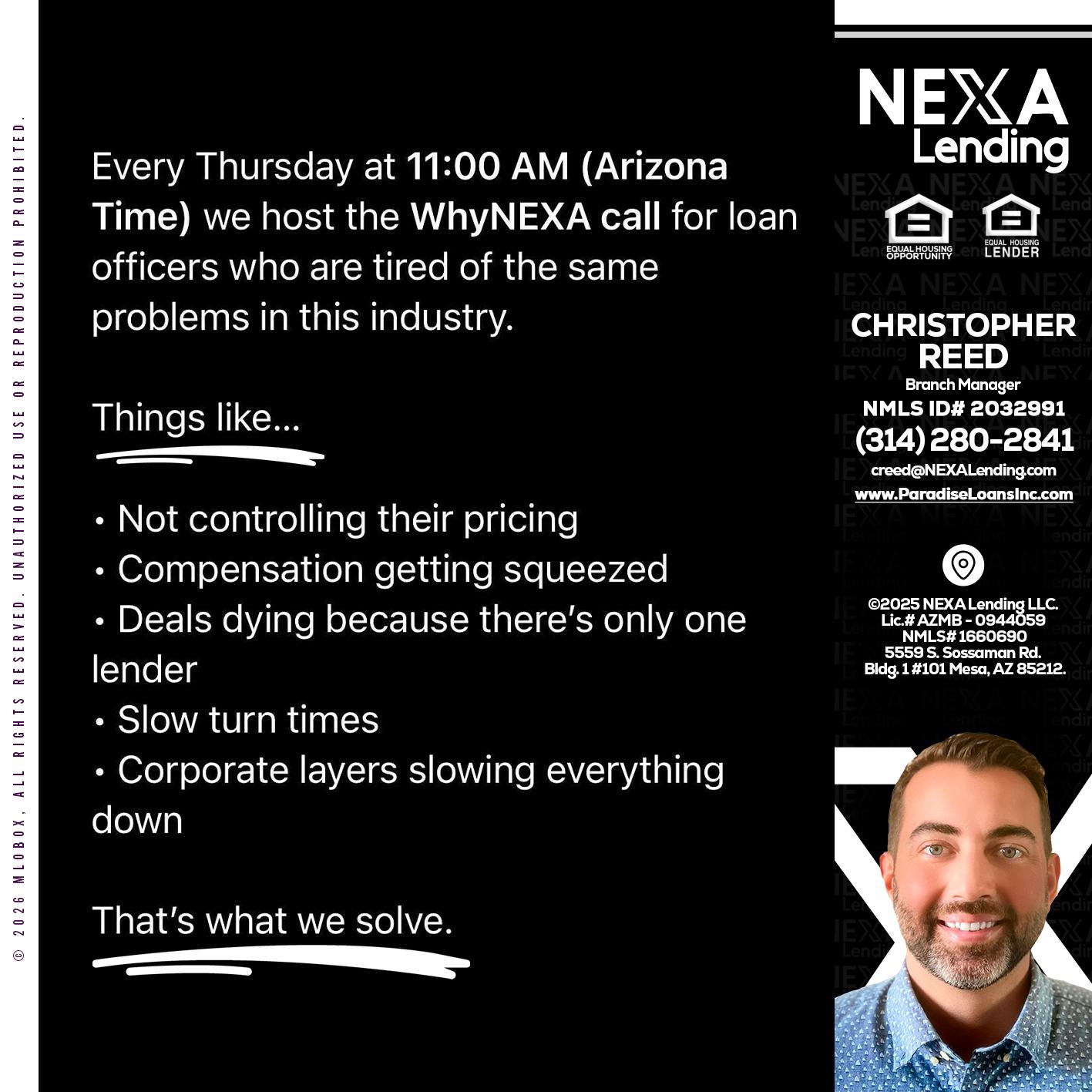 WHY NEXA - Christopher Reed -Branch Manager