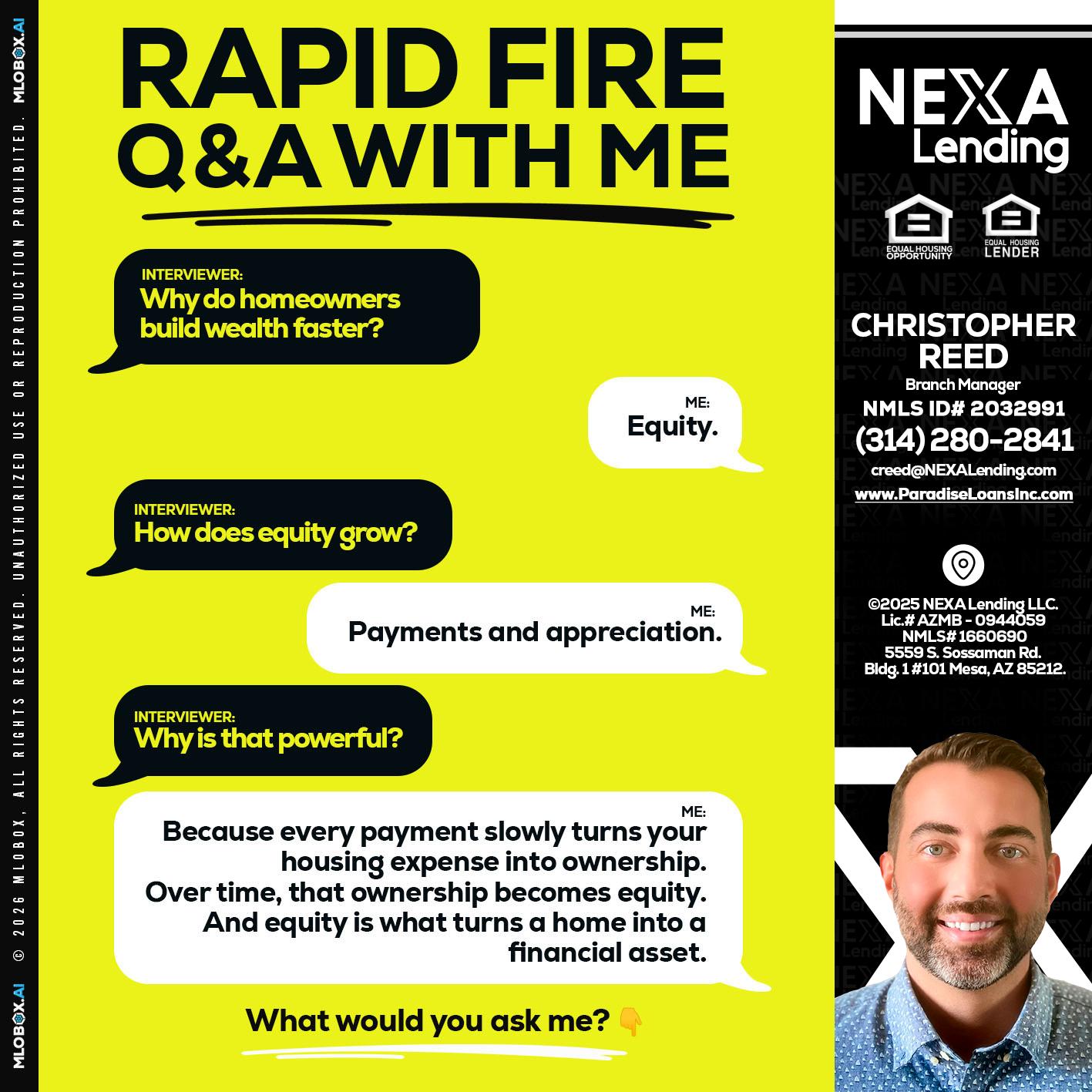 RAPID FIRE Q&A - Christopher Reed -Branch Manager
