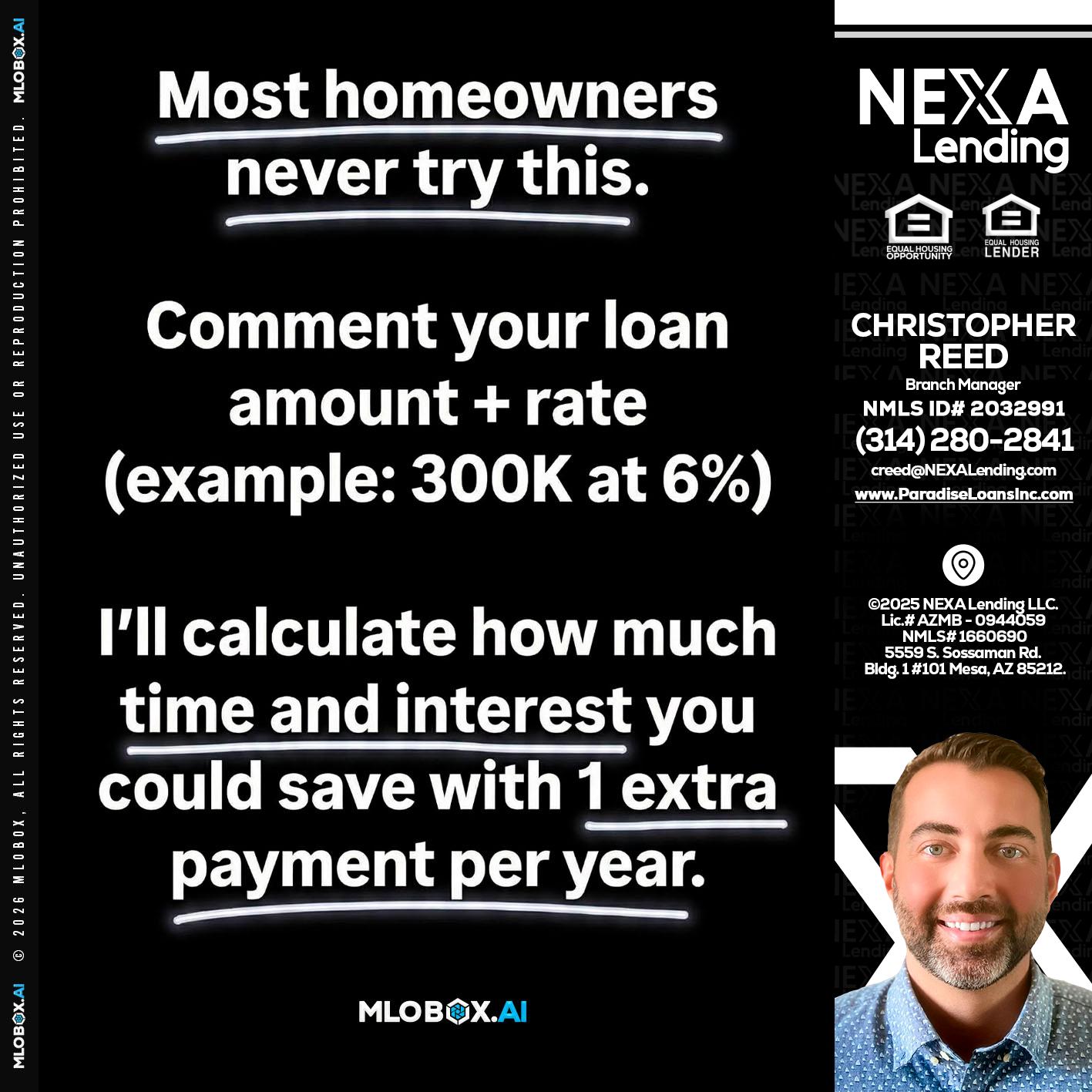 most owners - Christopher Reed -Branch Manager