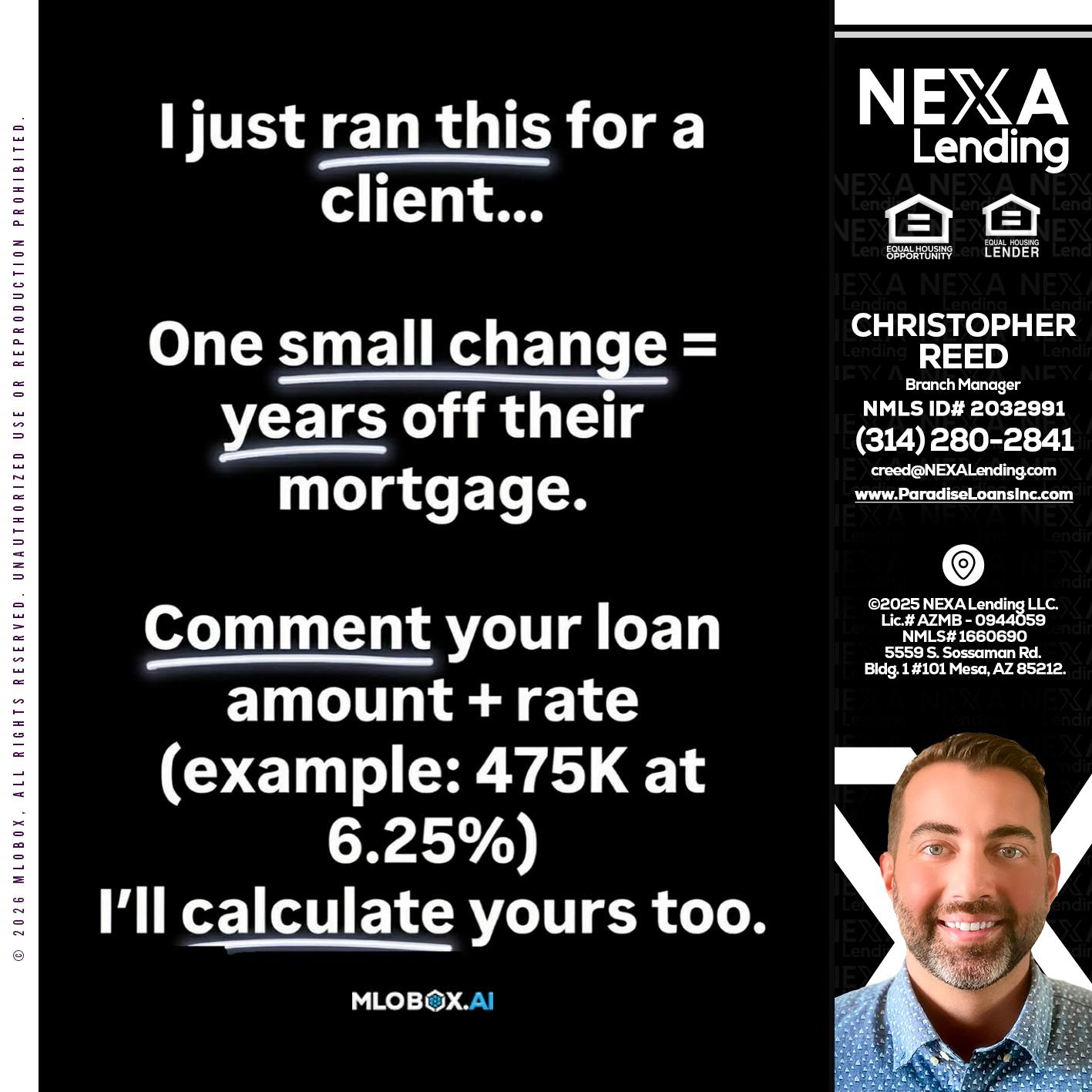 I JUST RAN - Christopher Reed -Branch Manager