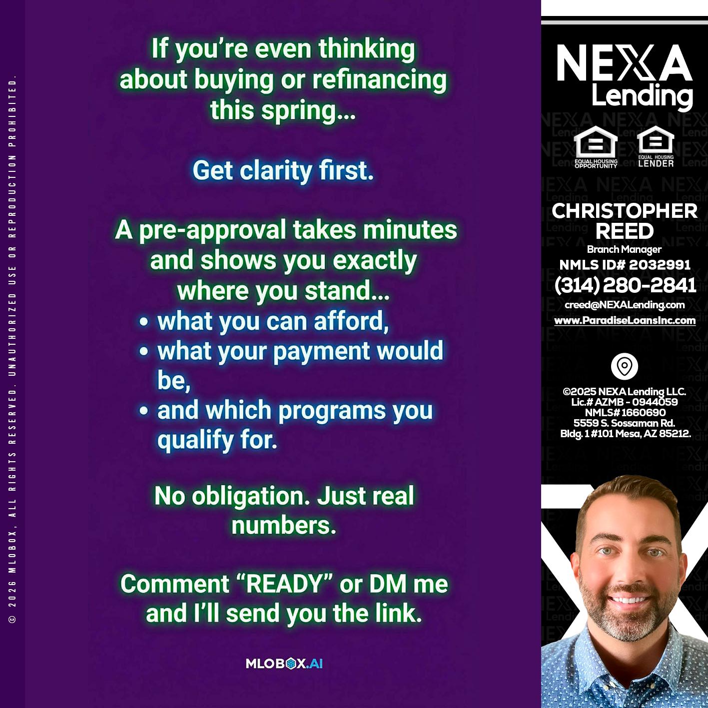 IF YOU THINKING - Christopher Reed -Branch Manager