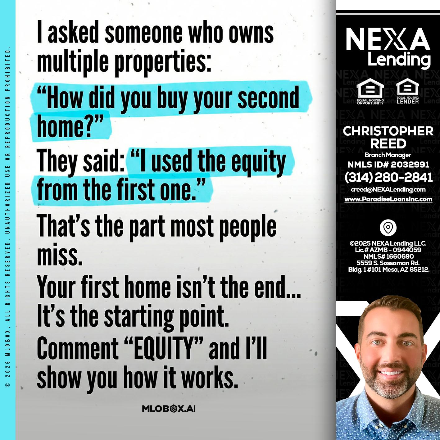 I asked someone - Christopher Reed -Branch Manager