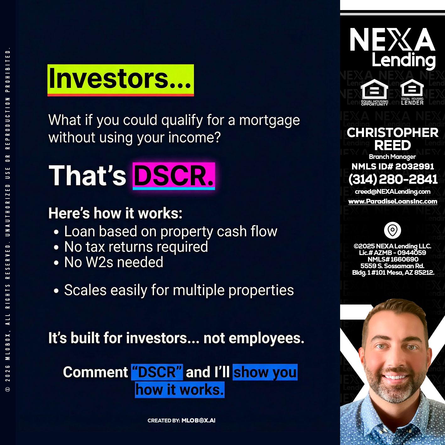 INVESTORS - Christopher Reed -Branch Manager