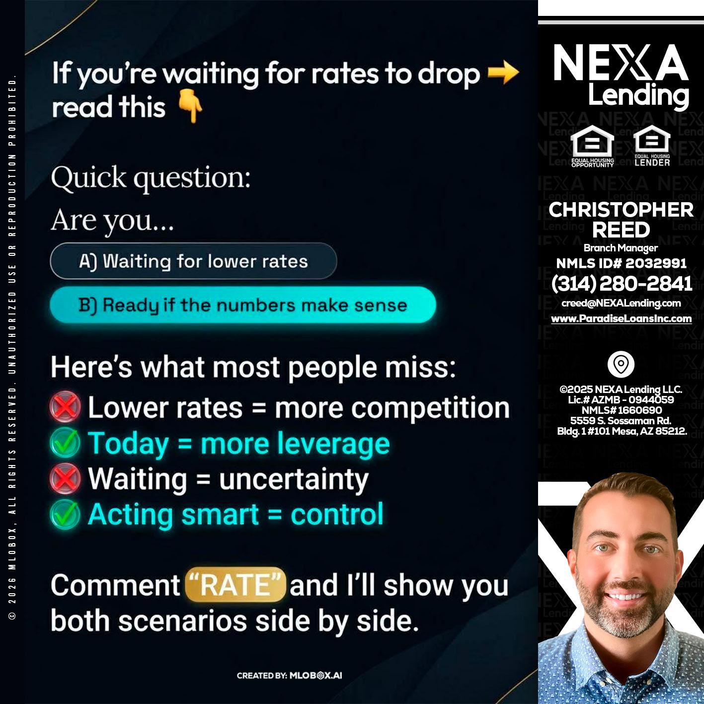 IF YOU ARE - Christopher Reed -Branch Manager