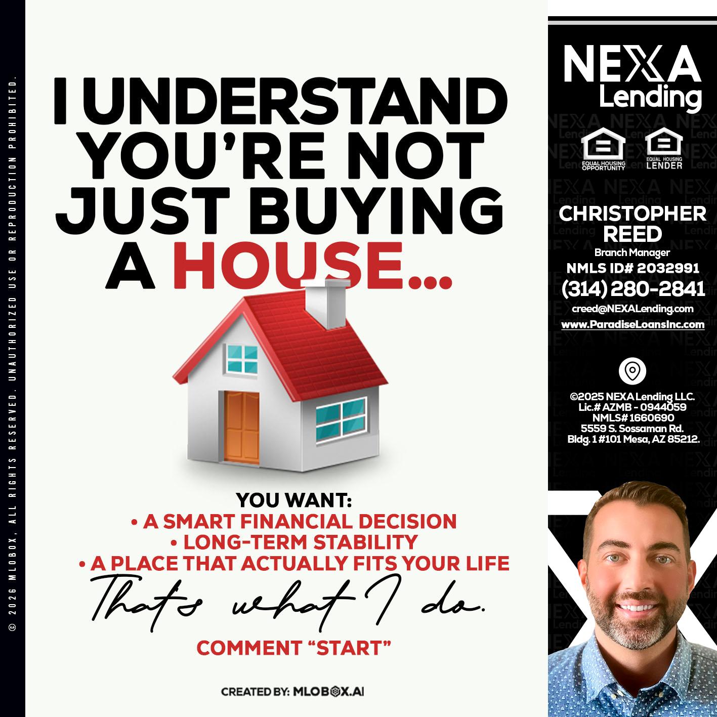 I UNDERSTAND - Christopher Reed -Branch Manager