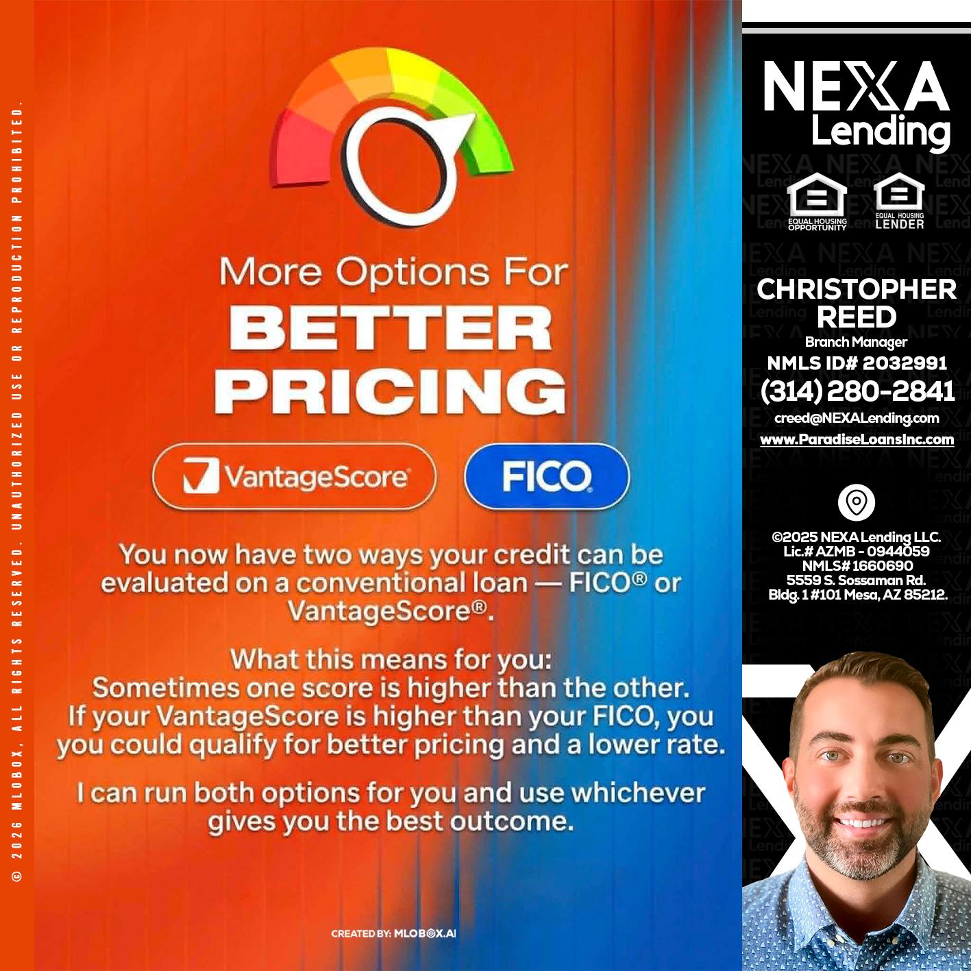 BETTER PRICING - Christopher Reed -Branch Manager